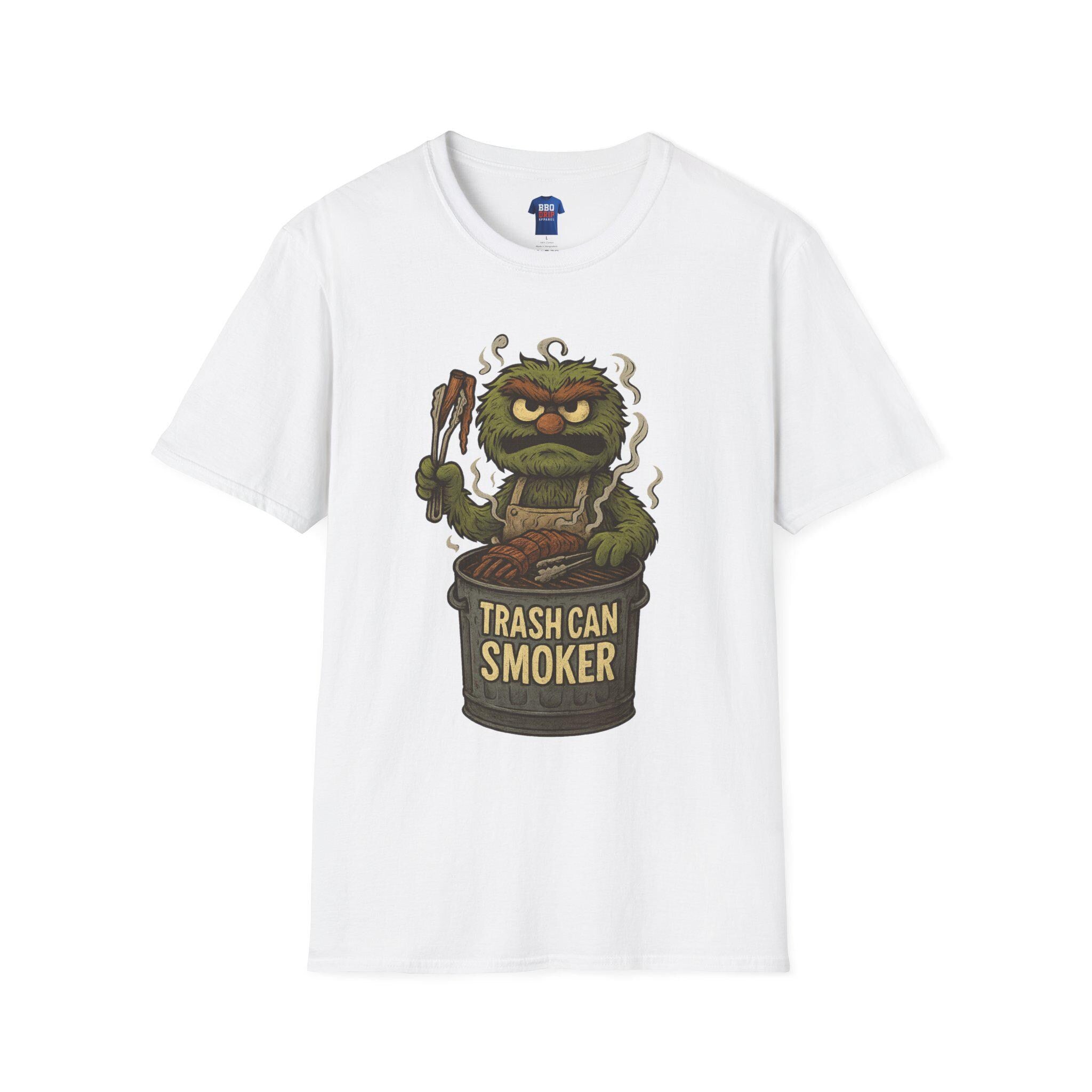 BBQ Humor T-Shirt: Trash Can Smoker, Pitmaster Dad Tee