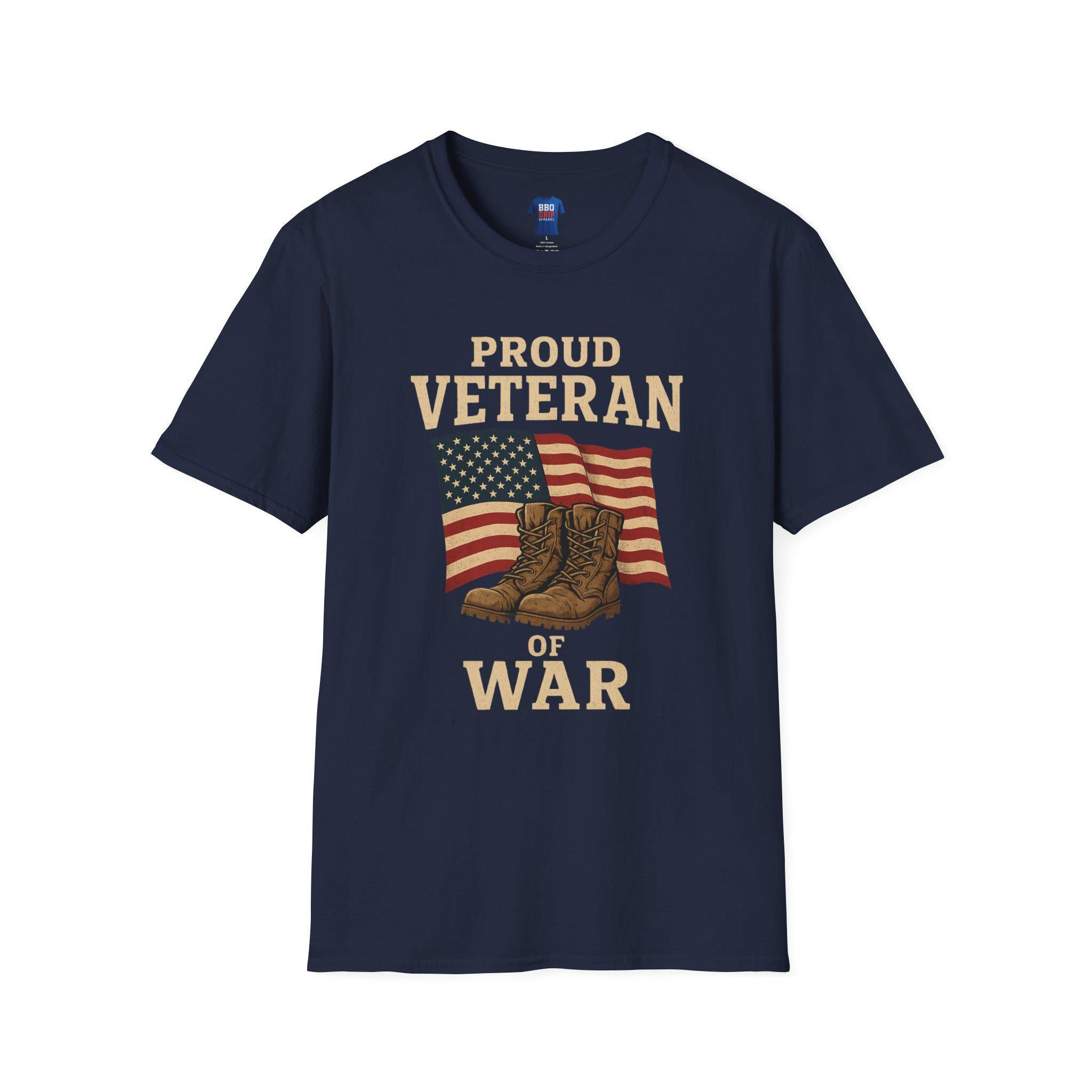 Proud Veteran T-Shirt: Patriotic Unisex Softstyle T-Shirt
