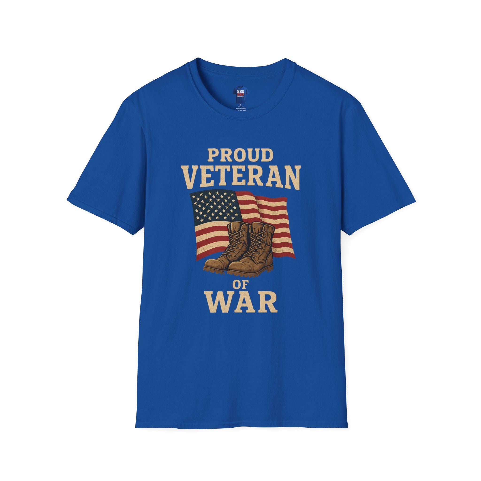 Proud Veteran T-Shirt: Patriotic Unisex Softstyle T-Shirt