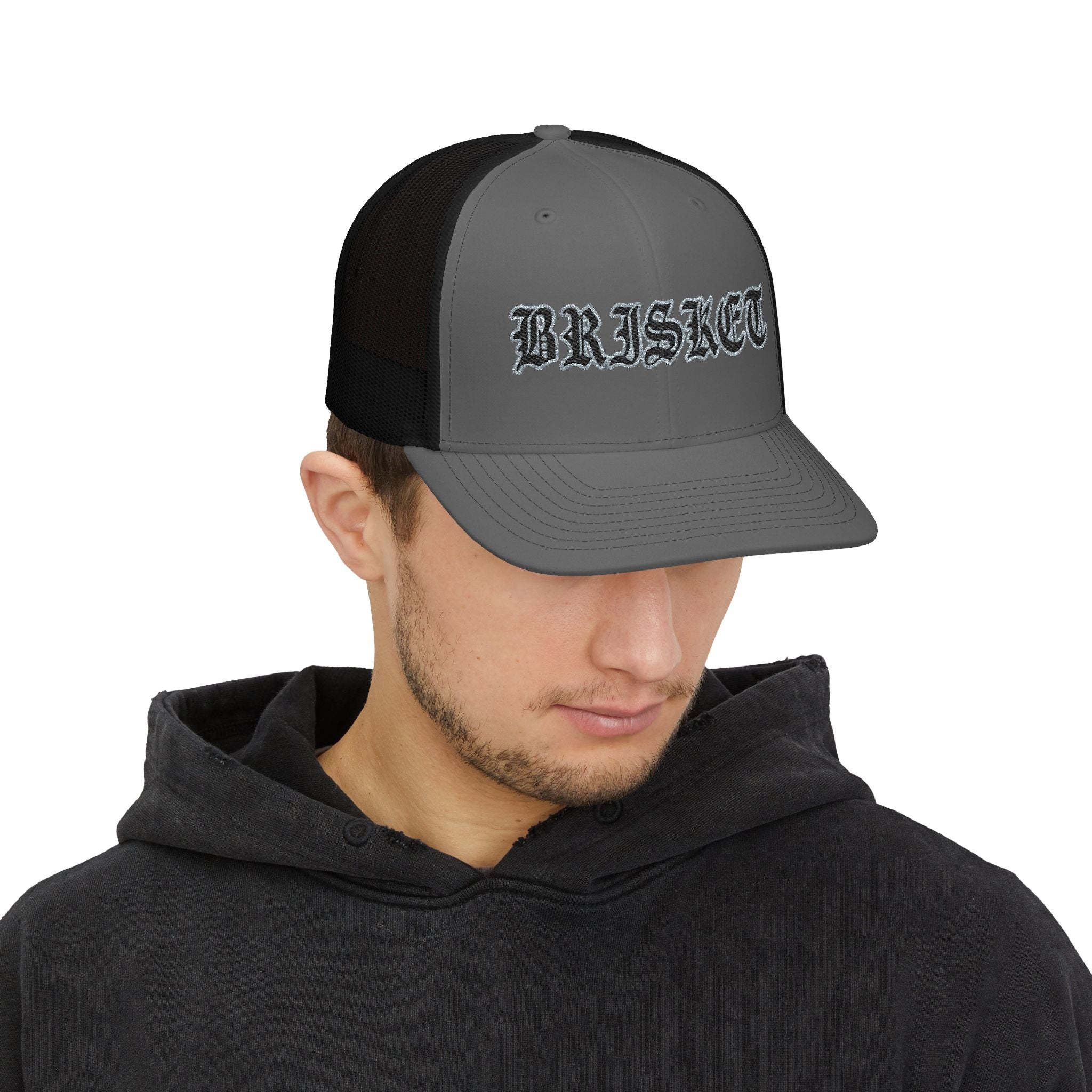 BBQ Snapback Trucker Cap (Embroidery) - BRISKET
