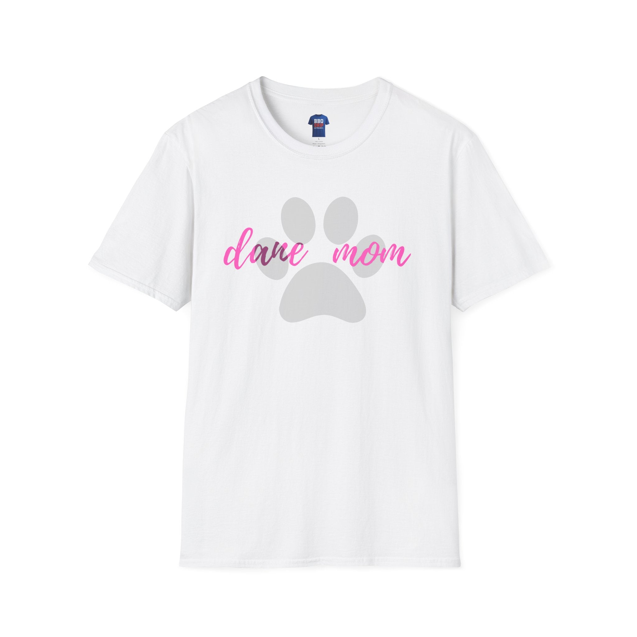 Pet Lover T-Shirt: Dane Mom, Unisex Softstyle T-Shirt