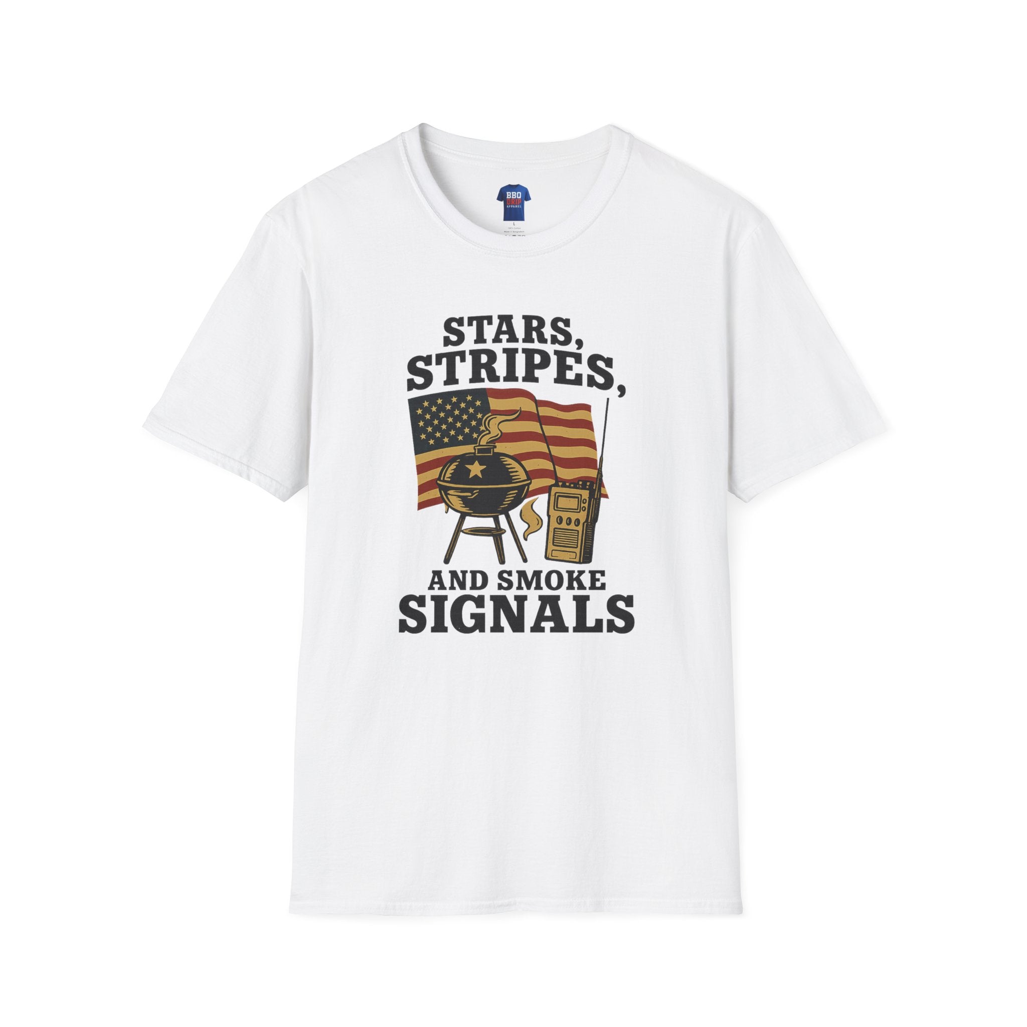 Proud Veteran T-Shirt: Stars, Stripes, And Smoke Signals, Unisex Softstyle T-Shirt