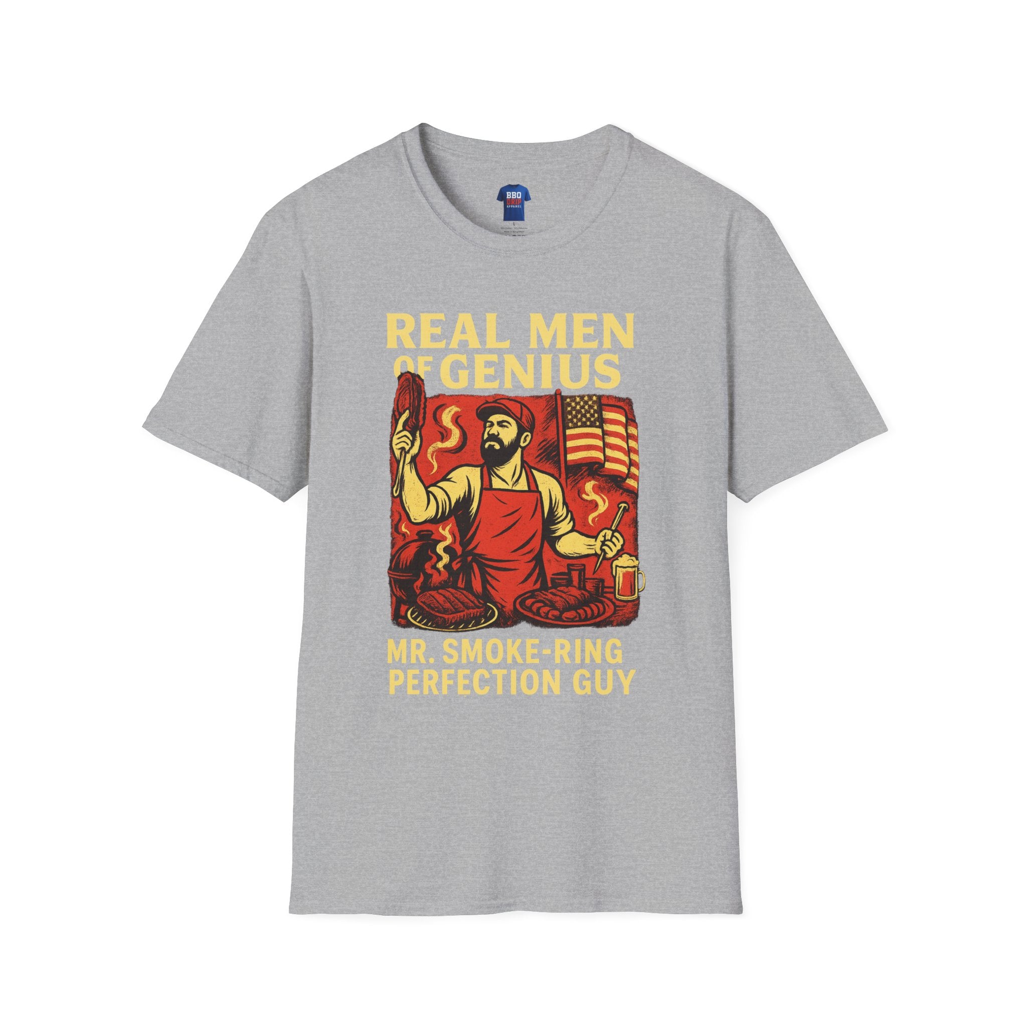 Mr Smoke-Ring Perfection Guy, BBQ humor, Bbq T Shirt, Pitmaster, BBQ Dad, Bbq Mom, Bbq Cook, Griller T-shirt, Unisex Softstyle T-Shirt