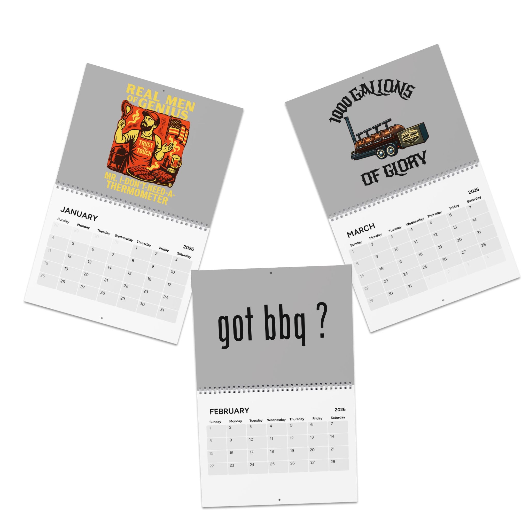 2026 BBQ Wall Calendar