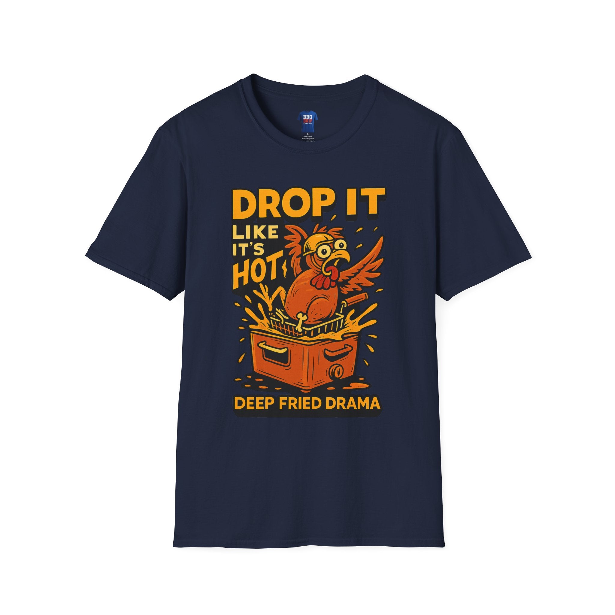Deep Fried Turkey Humor: Drop It Like It's Hot, Bbq Tee, Pitmaster, BBQ Dad, Bbq Mom, Bbq Cook, Griller T-shirt, Unisex Softstyle T-Shirt