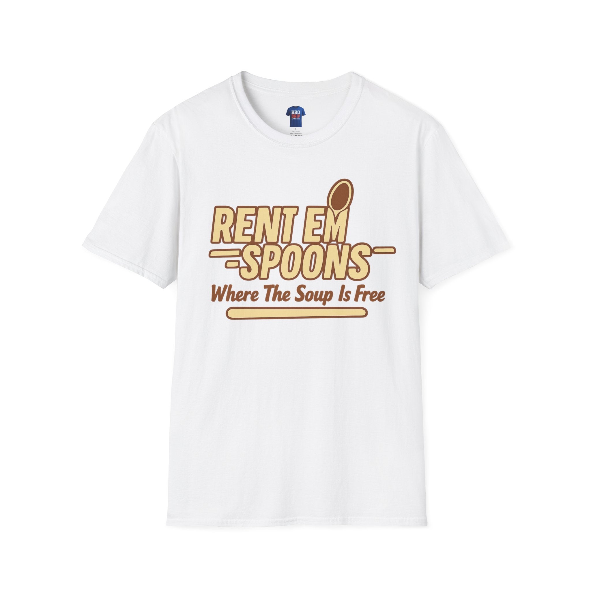 Sitcom TV Humor T-Shirt: Rent Em Spoons T-Shirt, Unisex Softstyle T-Shirt