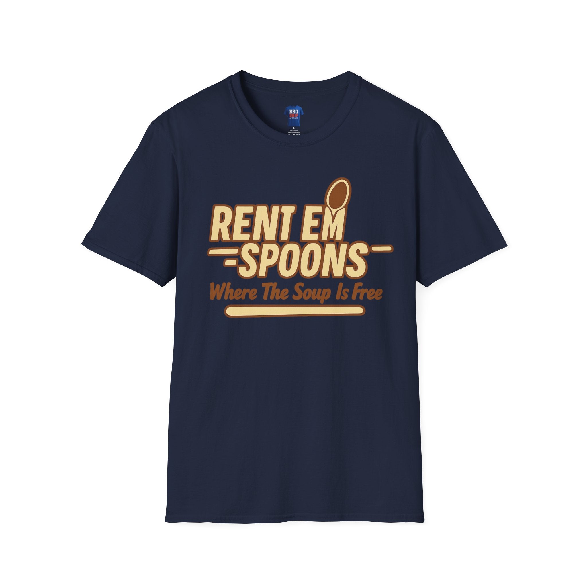 Sitcom TV Humor T-Shirt: Rent Em Spoons T-Shirt, Unisex Softstyle T-Shirt