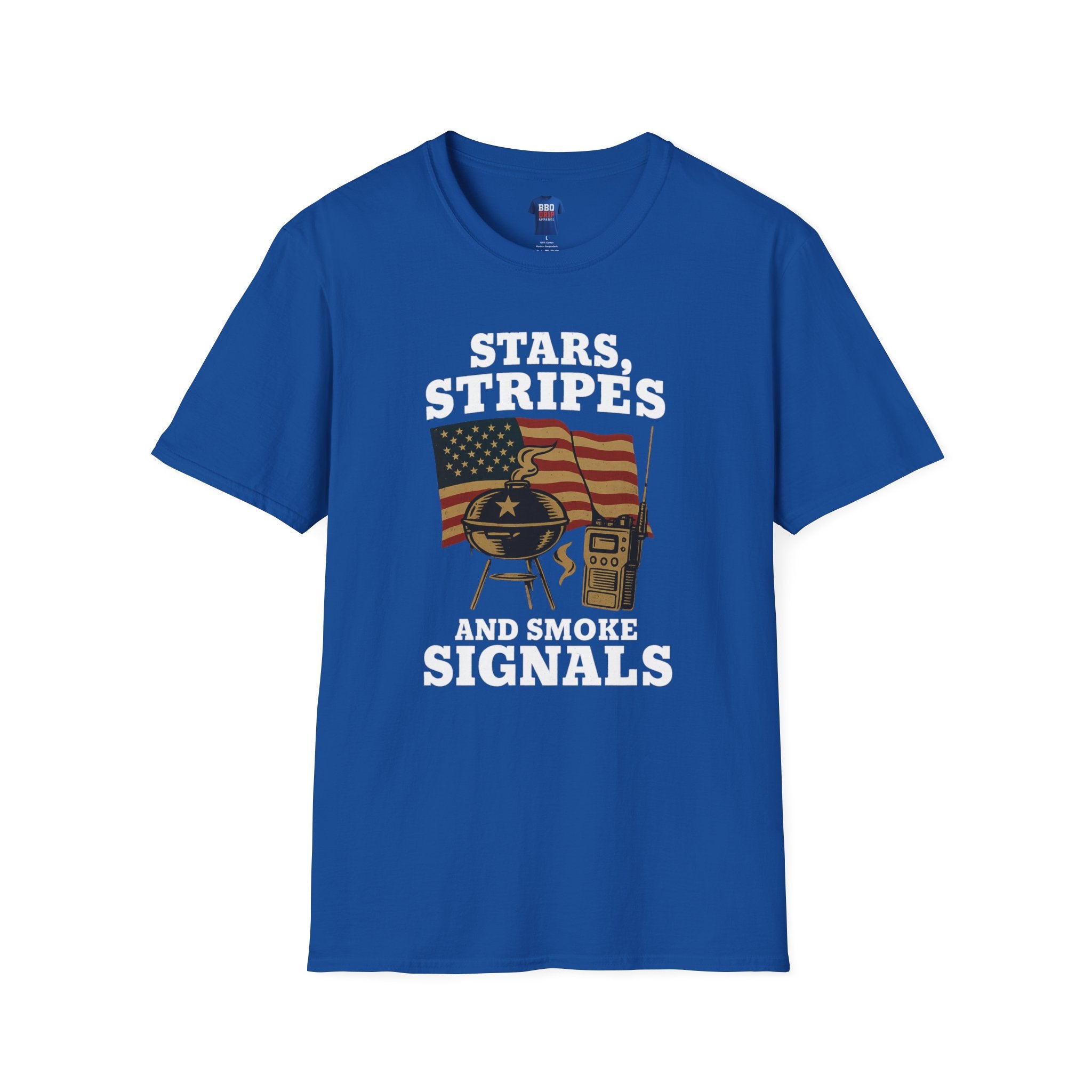 Proud Veteran T-Shirt: Stars, Stripes, And Smoke Signals, Unisex Softstyle T-Shirt