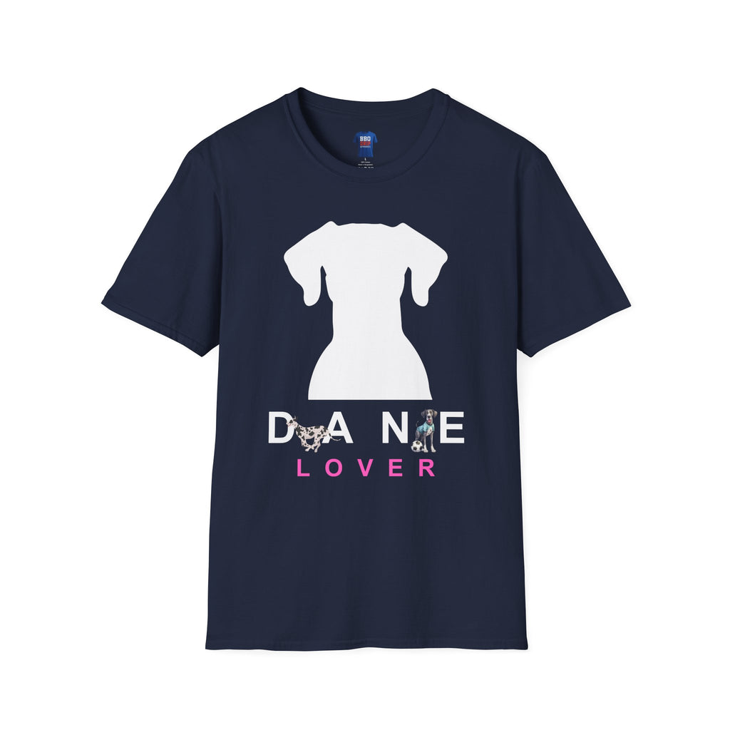 Pet Lover T-Shirt: Dane Lover T-Shirt, Great Dane T-Shirts, Great Dane Tees, Dog Lover, Dog mom, Gentle Giant, Unisex Softstyle T-Shirt