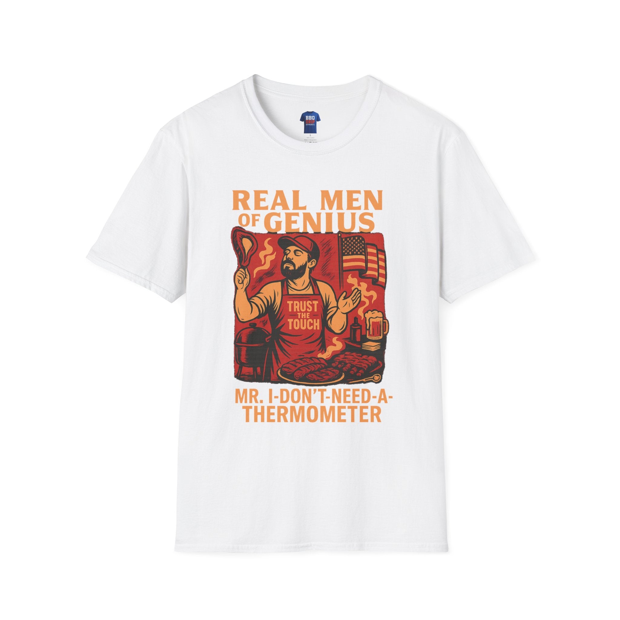 Mr I Dont Need a Thermometer, BBQ humor, Bbq T Shirt, Pitmaster, BBQ Dad, Bbq Mom, Bbq Cook, Griller T-shirt, Unisex Softstyle T-Shirt