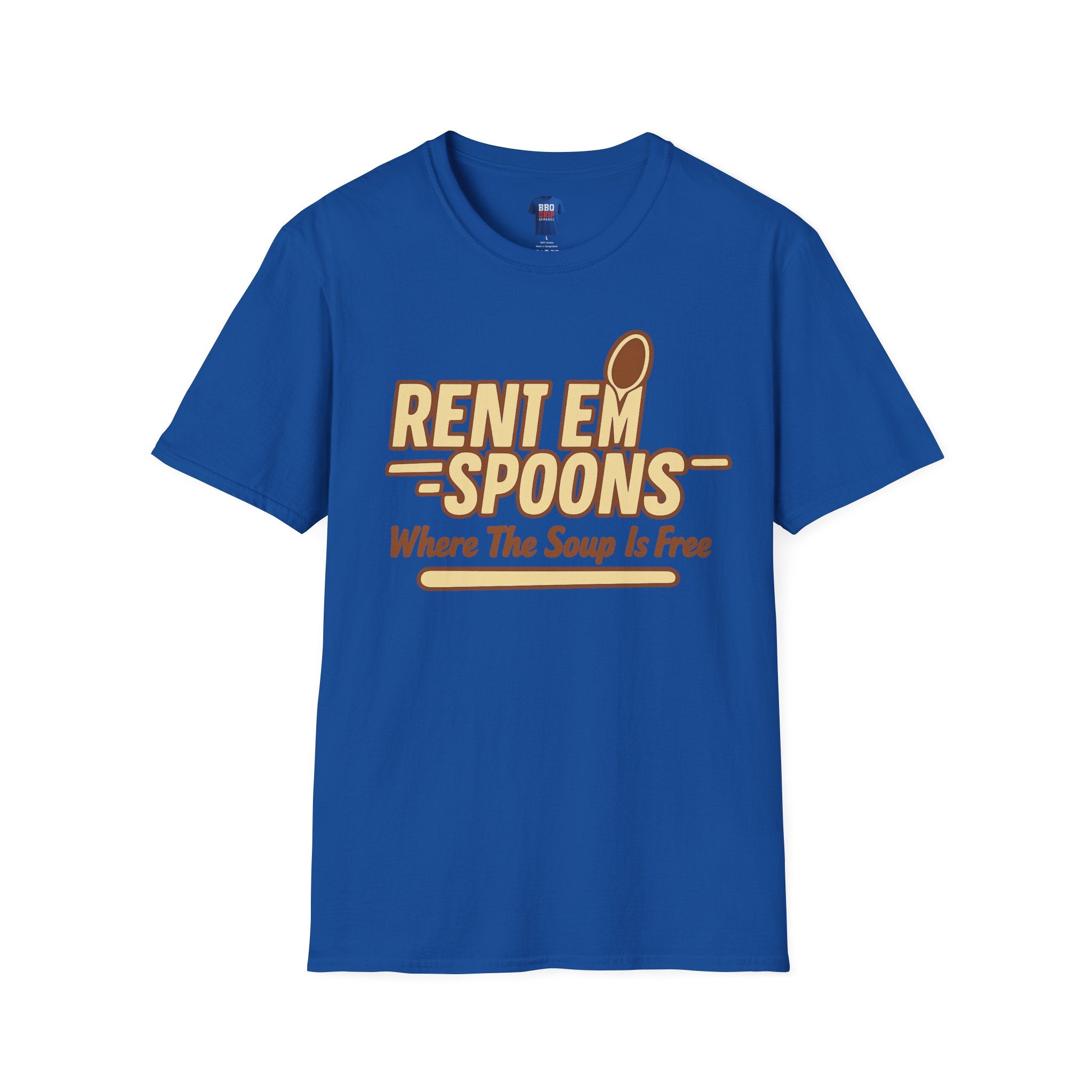 Sitcom TV Humor T-Shirt: Rent Em Spoons T-Shirt, Unisex Softstyle T-Shirt