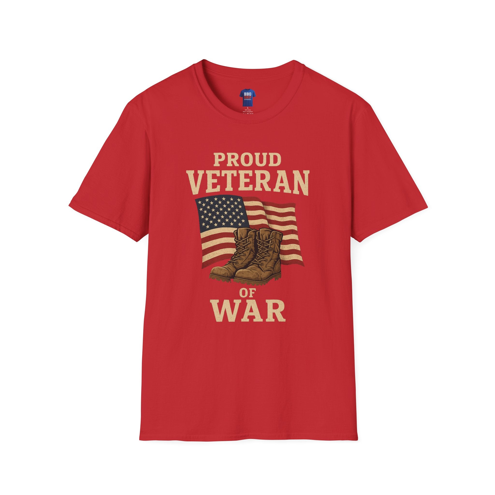 Proud Veteran T-Shirt: Patriotic Unisex Softstyle T-Shirt