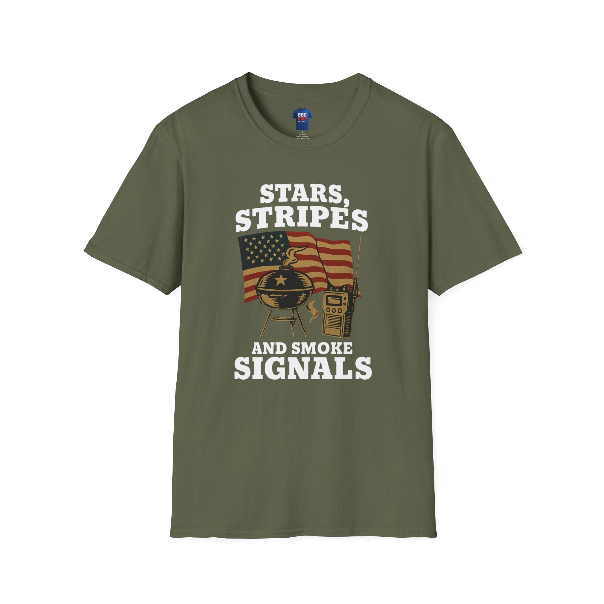 Proud Veteran T-Shirt: Stars, Stripes, And Smoke Signals, Unisex Softstyle T-Shirt