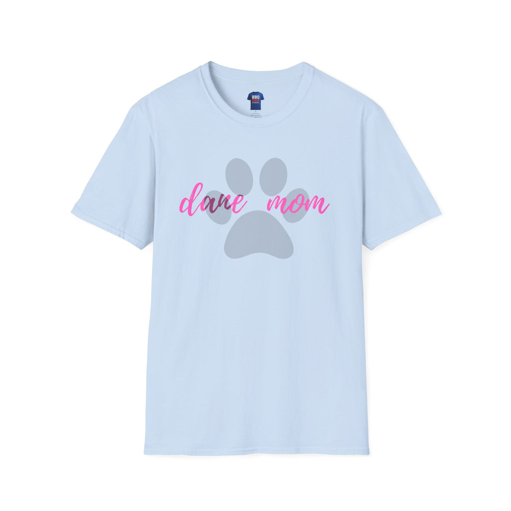 Pet Lover T-Shirt: Dane Mom, Unisex Softstyle T-Shirt