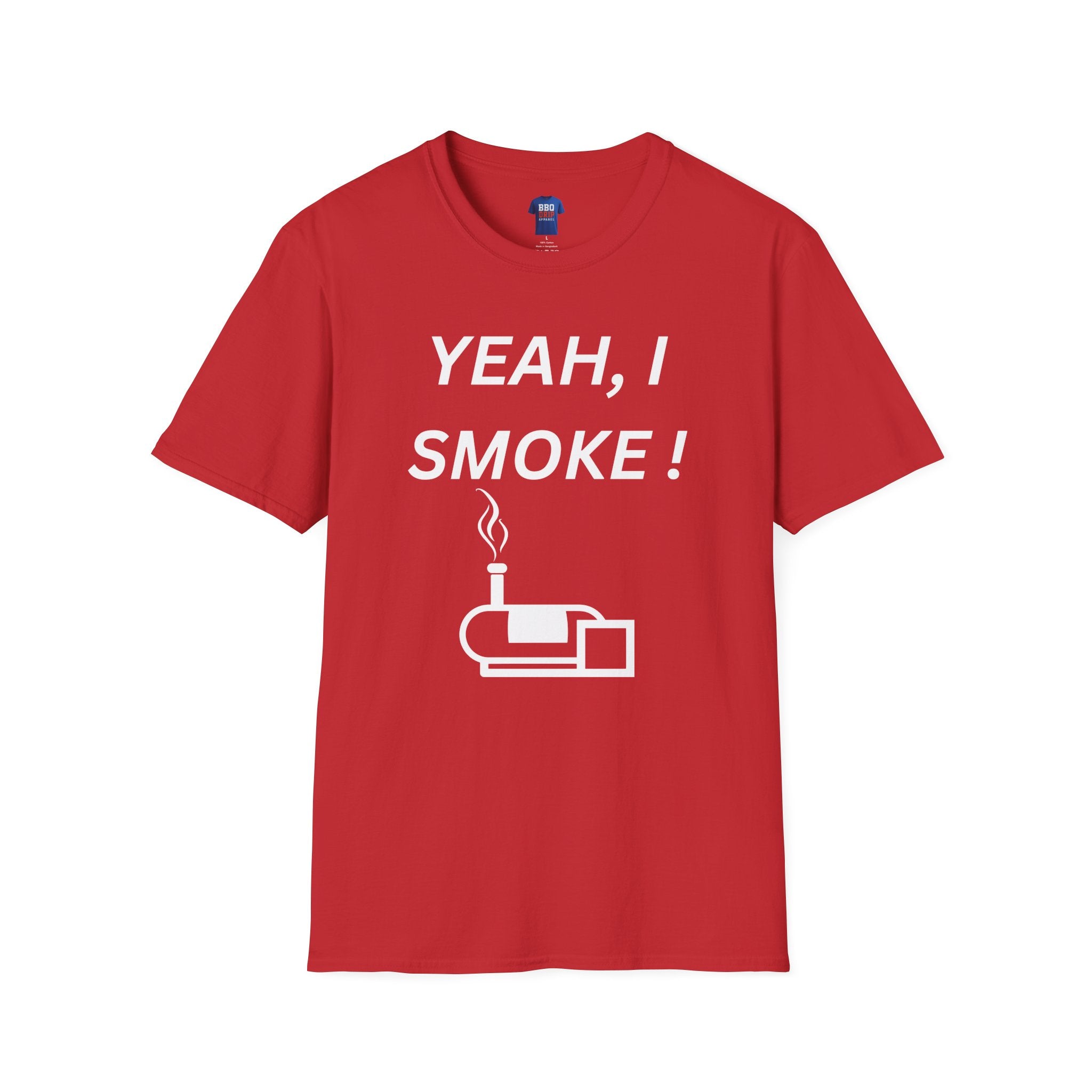 BBQ Humor T-Shirt: Yeah I Smoke, BBQ humor, Bbq Tee, Bbq T Shirt, Pitmaster, BBQ Dad, Bbq Mom, Bbq Cook, Unisex Softstyle T-Shirt