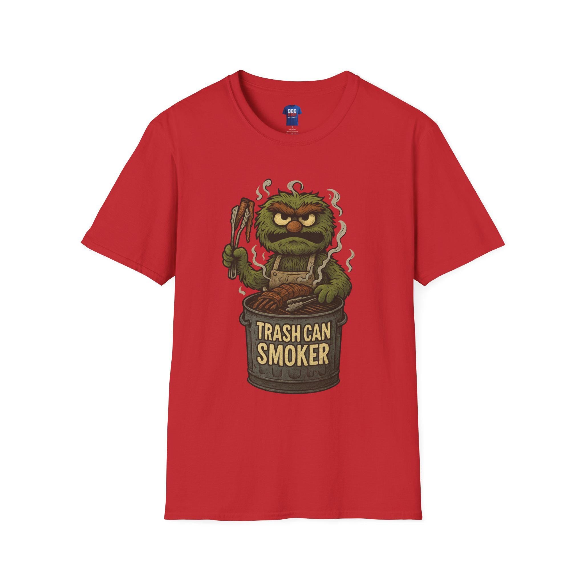 BBQ Humor T-Shirt: Trash Can Smoker, Pitmaster Dad Tee