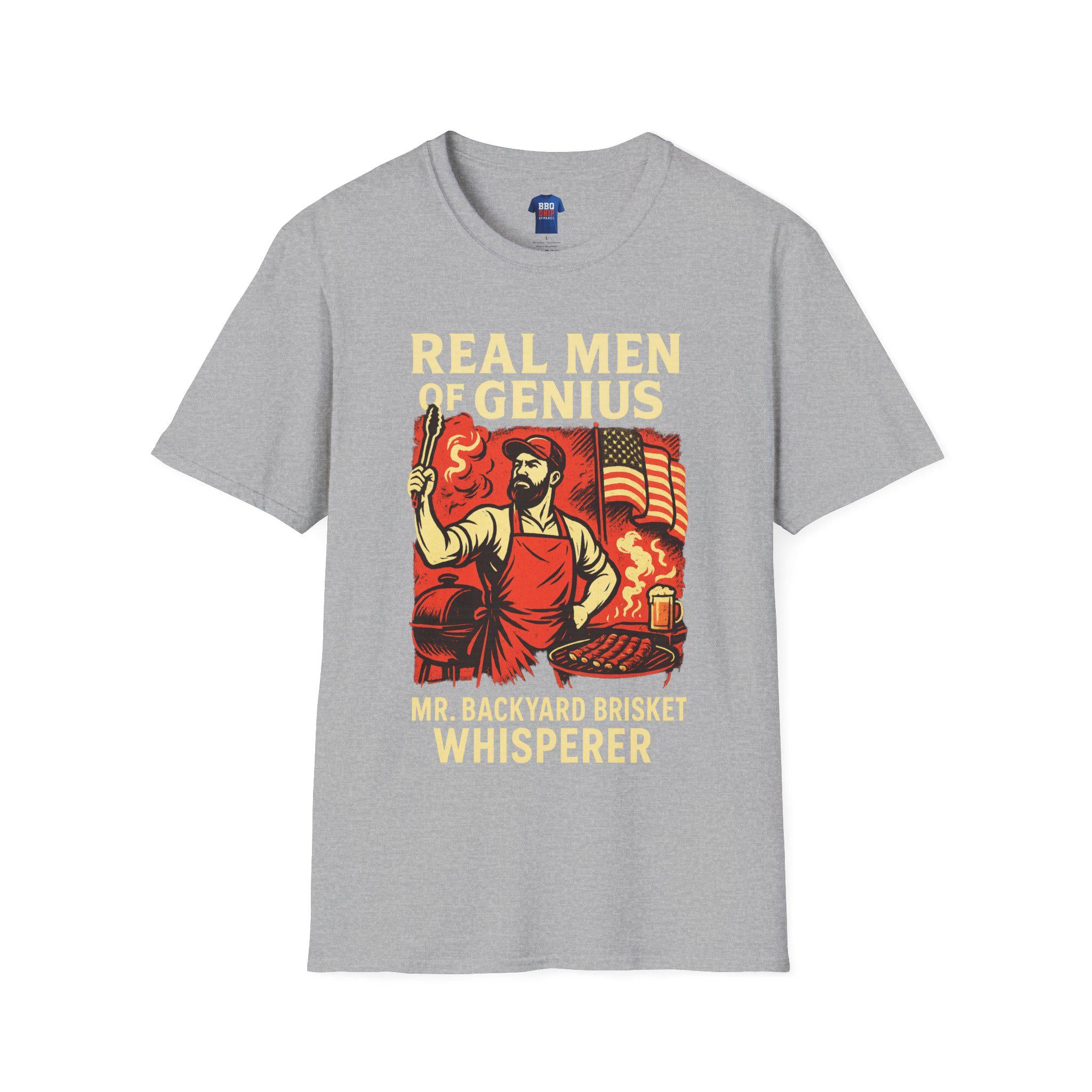 BBQ Whisperer T-Shirt: Pitmaster Dad Humor, Softstyle Cotton Tee