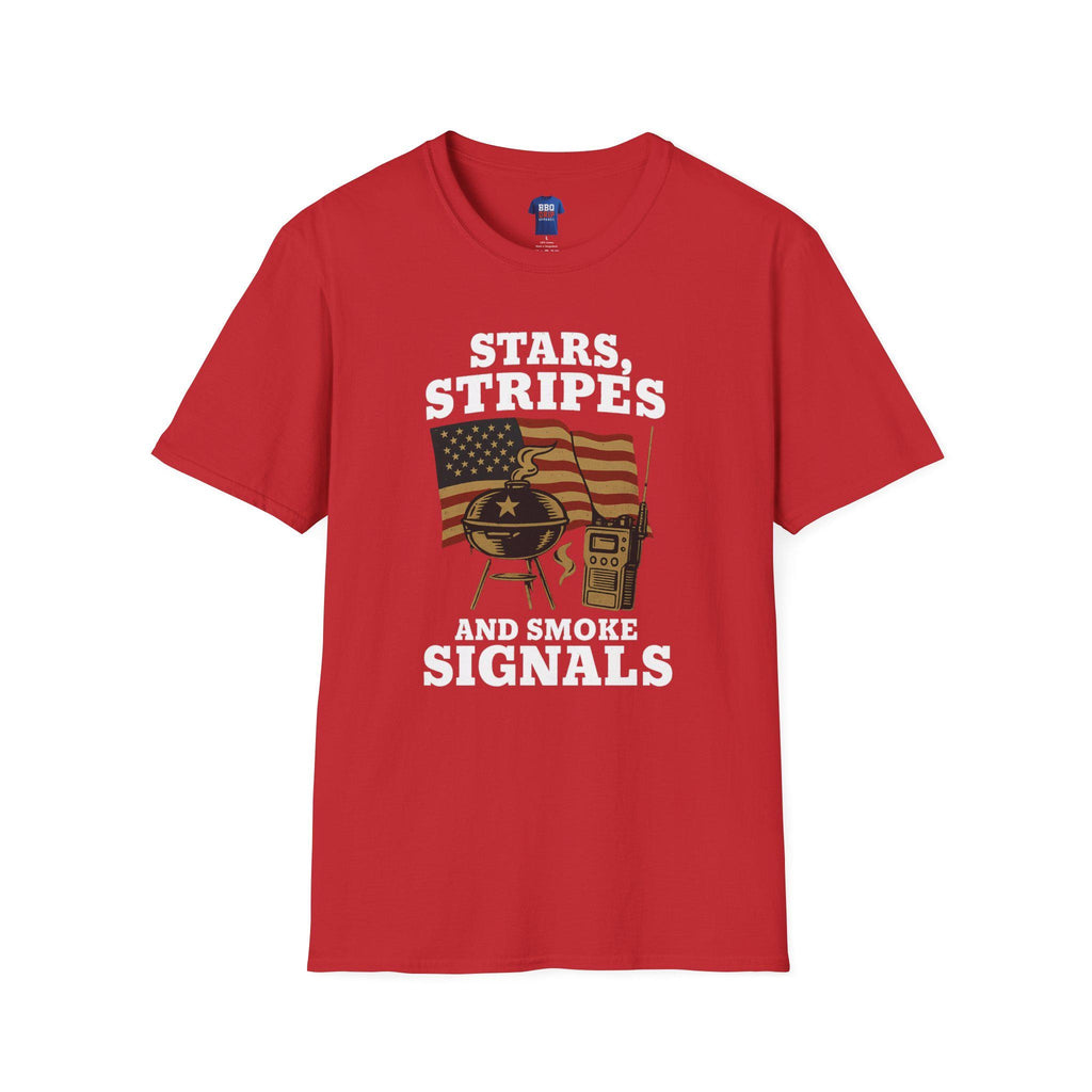 Proud Veteran T-Shirt: Stars, Stripes, And Smoke Signals, Unisex Softstyle T-Shirt
