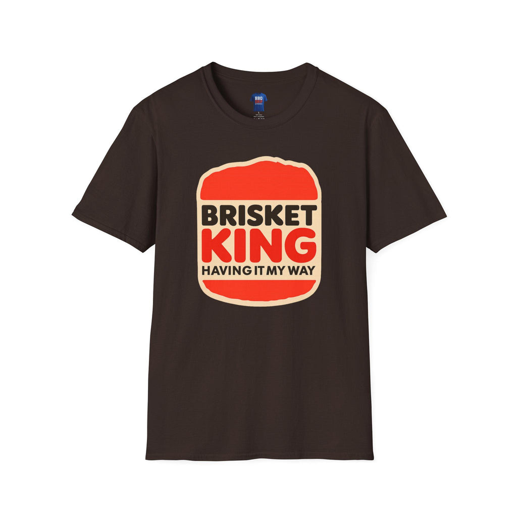 BBQ Humor T-Shirt: Brisket King, Unisex Softstyle T-Shirt