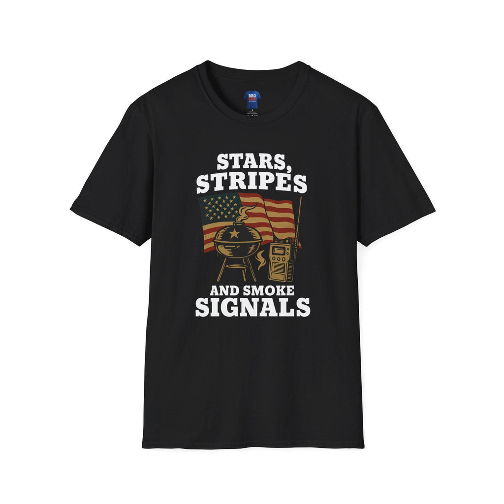 Proud Veteran T-Shirt: Stars, Stripes, And Smoke Signals, Unisex Softstyle T-Shirt
