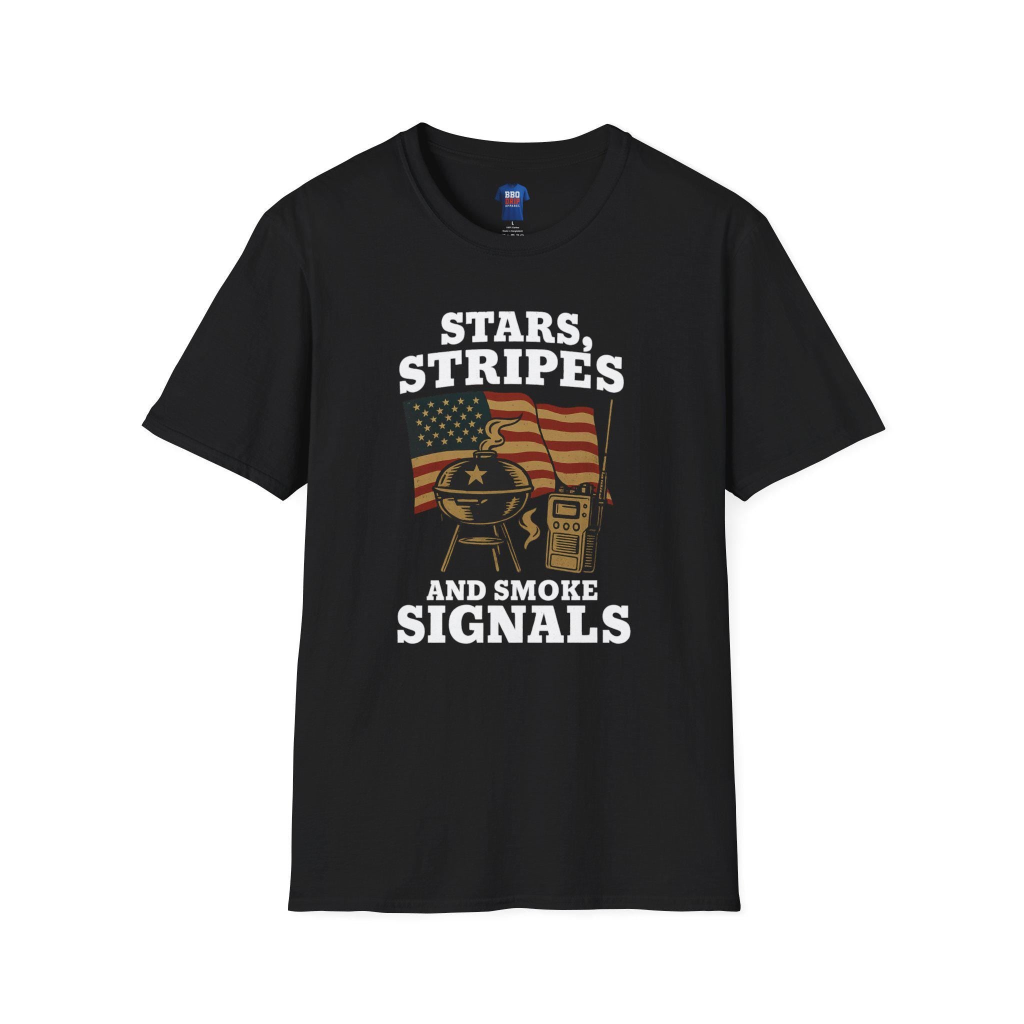Proud Veteran T-Shirt: Stars, Stripes, And Smoke Signals, Unisex Softstyle T-Shirt