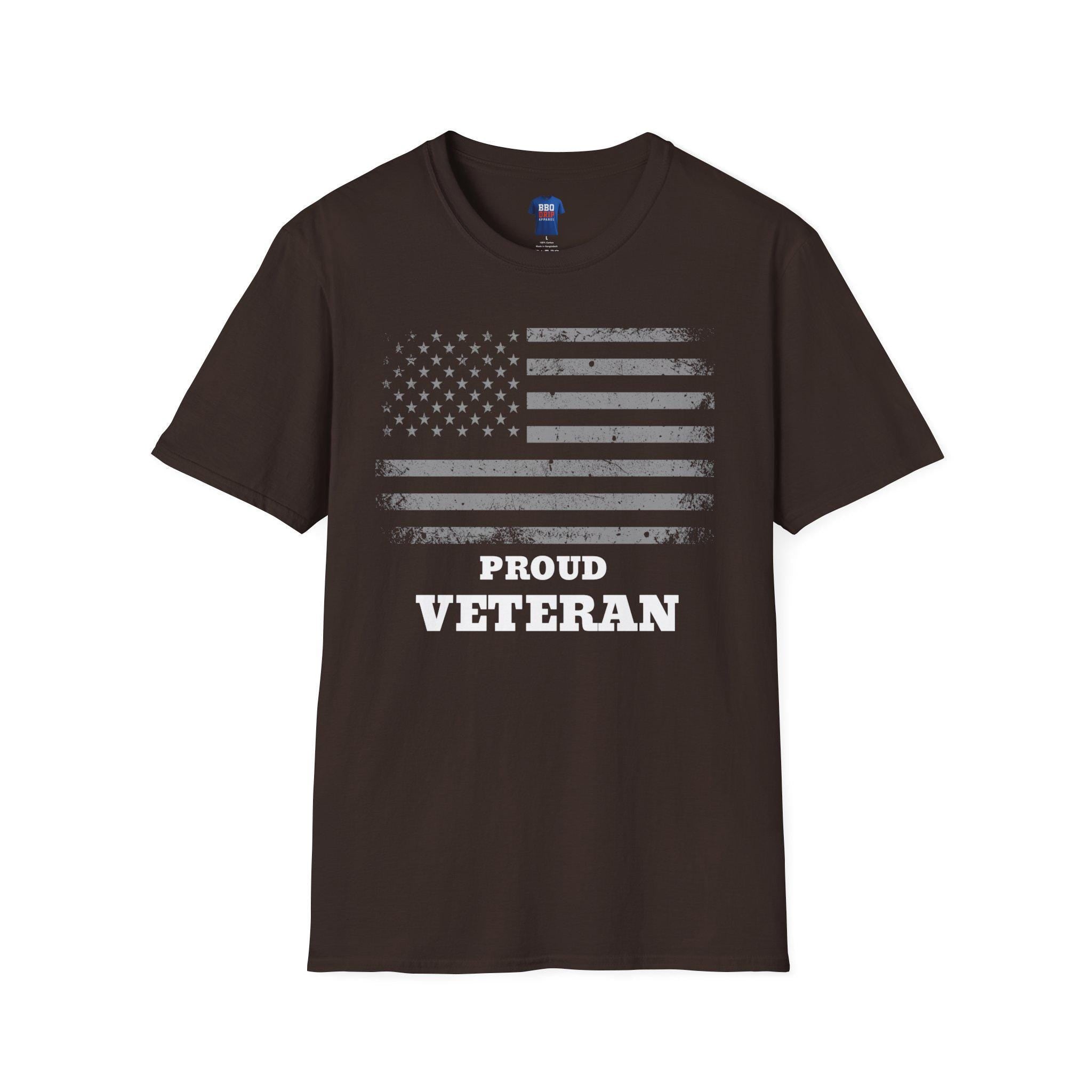 Proud Veteran T-Shirt: Softstyle Cotton Blend War Hero Tee