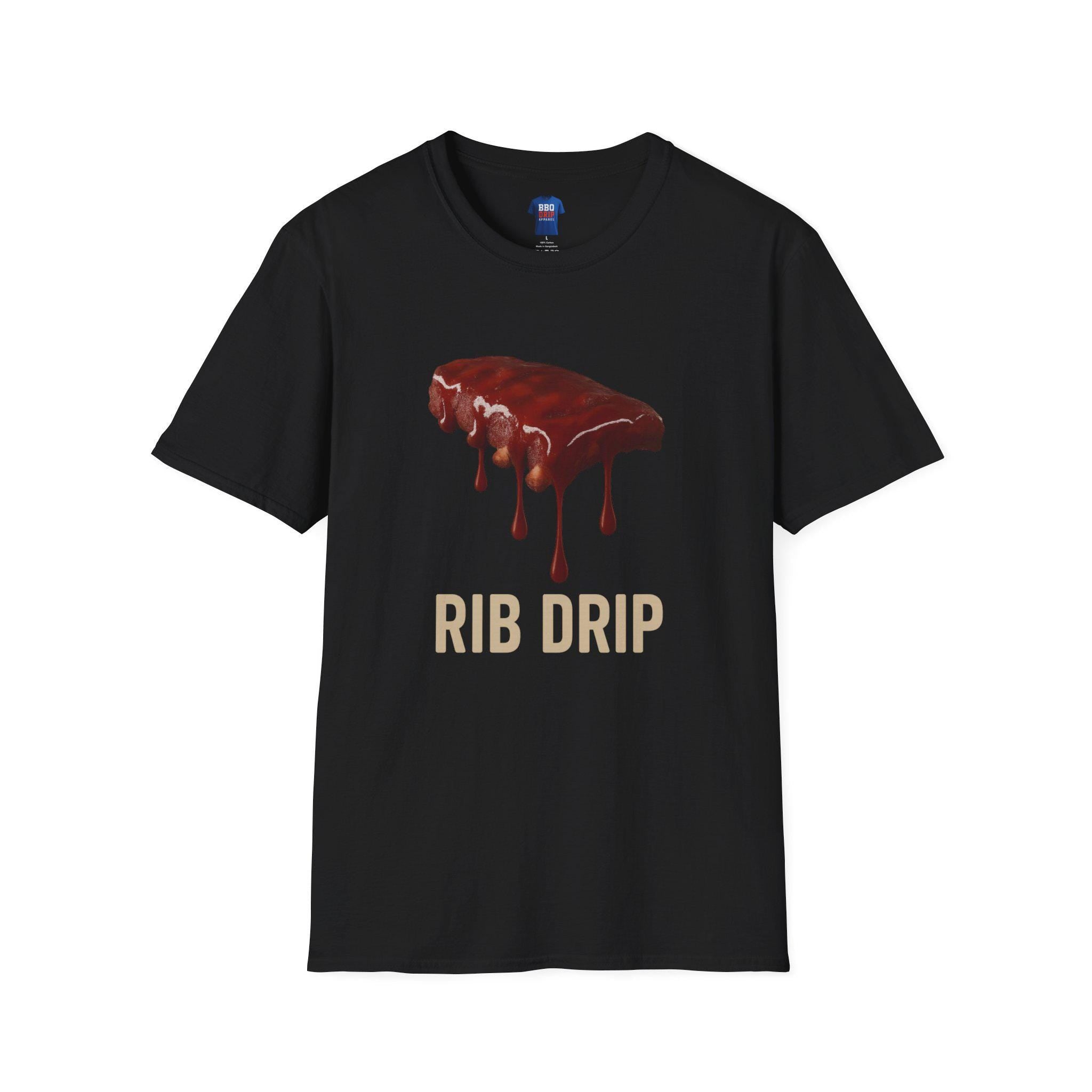 BBQ Drip Softstyle Tee: Pitmaster Humor, Unisex Cotton T-Shirt