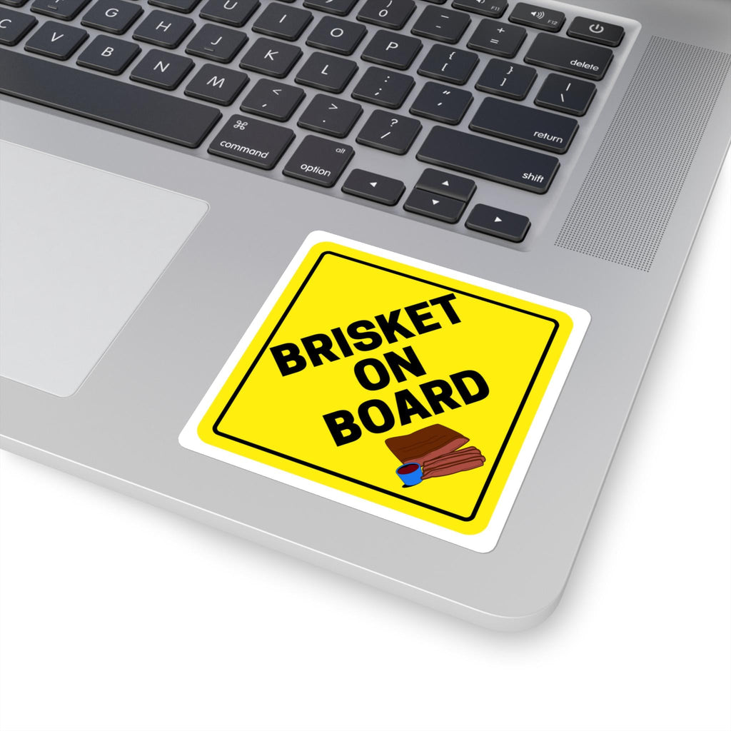 Brisket on Board Vinyl Sticker - Pitmaster Square Sticker