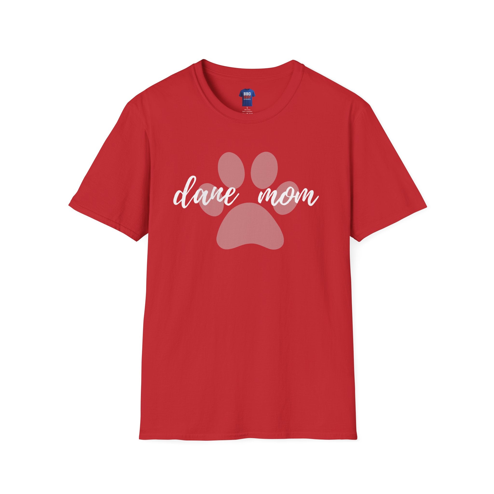 Pet Lover T-Shirt: Dane Mom, Unisex Softstyle T-Shirt