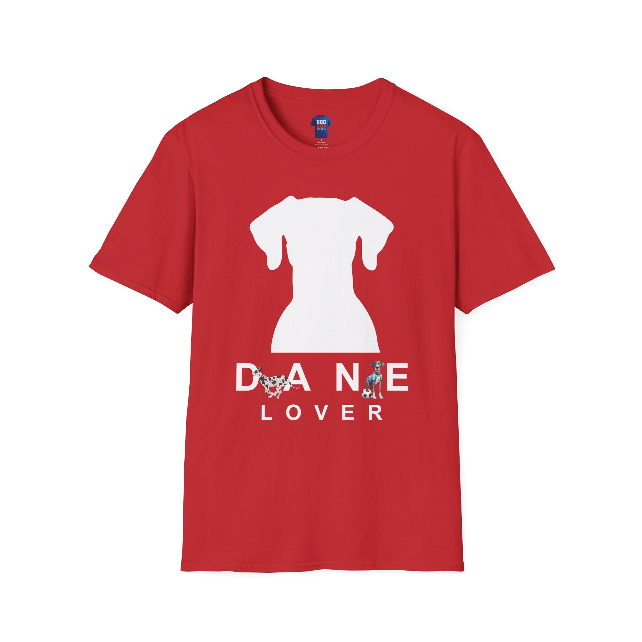 Pet Lover T-Shirt: Dane Lover T-Shirt, Great Dane T-Shirts, Great Dane Tees, Dog Lover, Dog mom, Gentle Giant, Unisex Softstyle T-Shirt