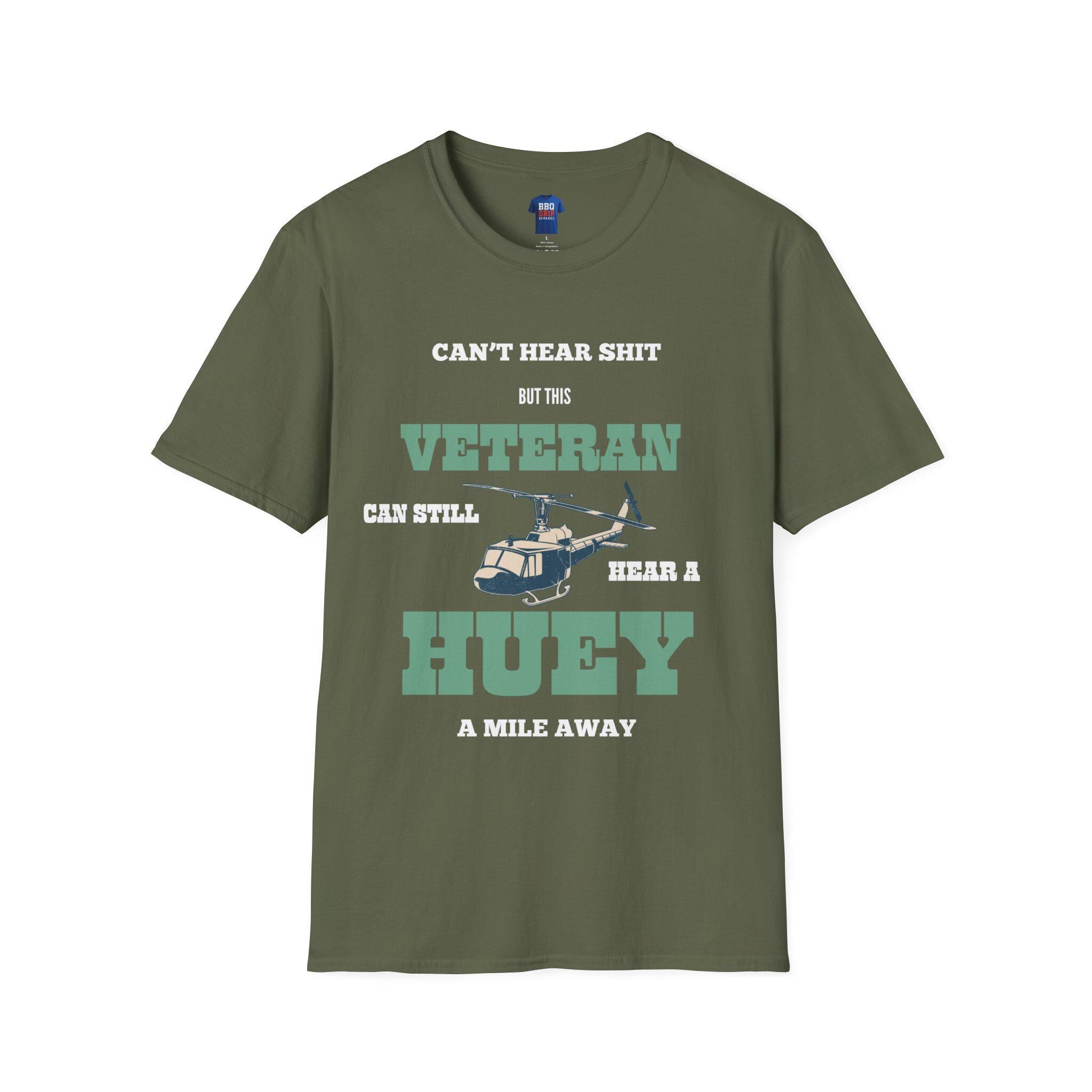 Can Still Hear a Huey Tee: Vietnam Veteran Softstyle T-Shirt
