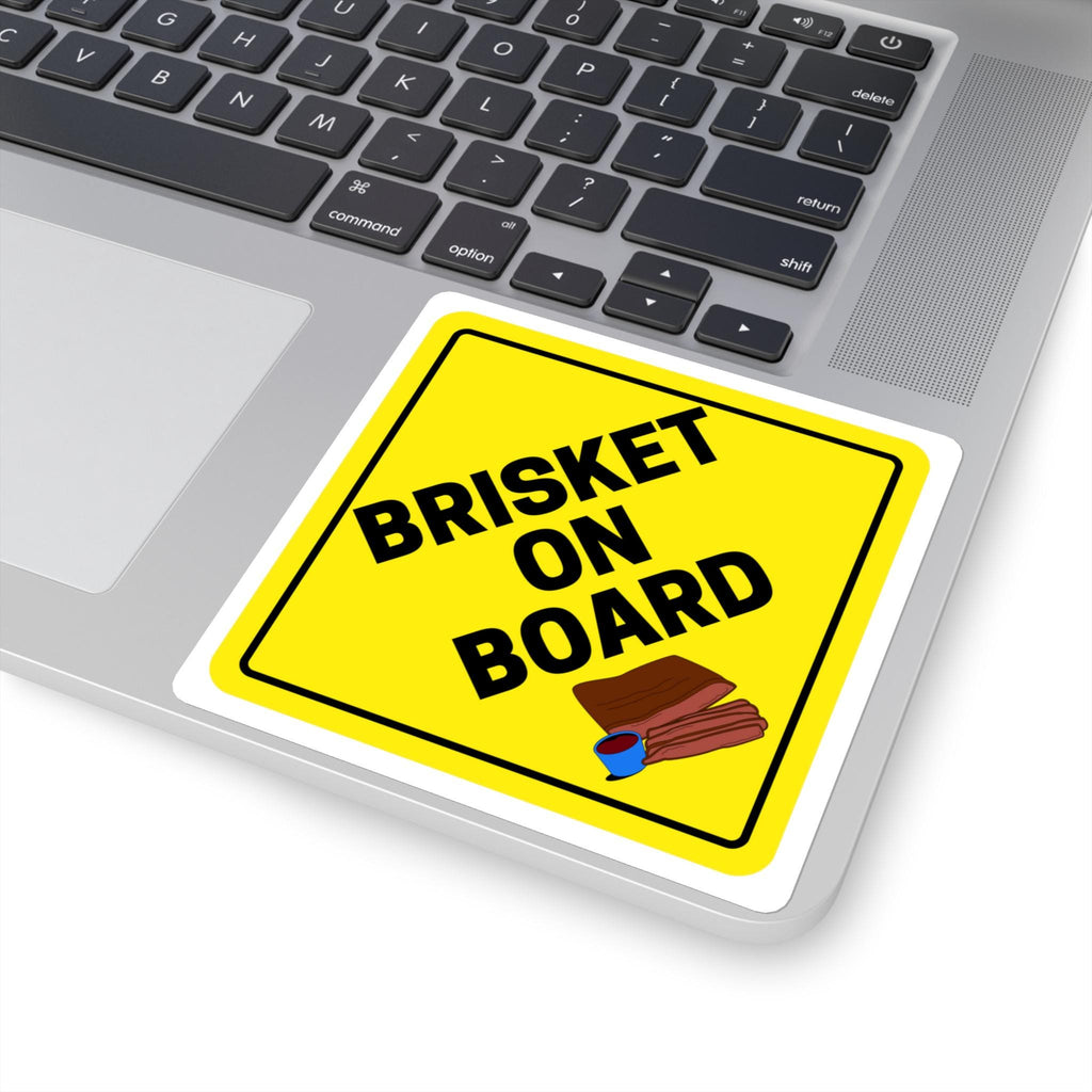 Brisket on Board Vinyl Sticker - Pitmaster Square Sticker