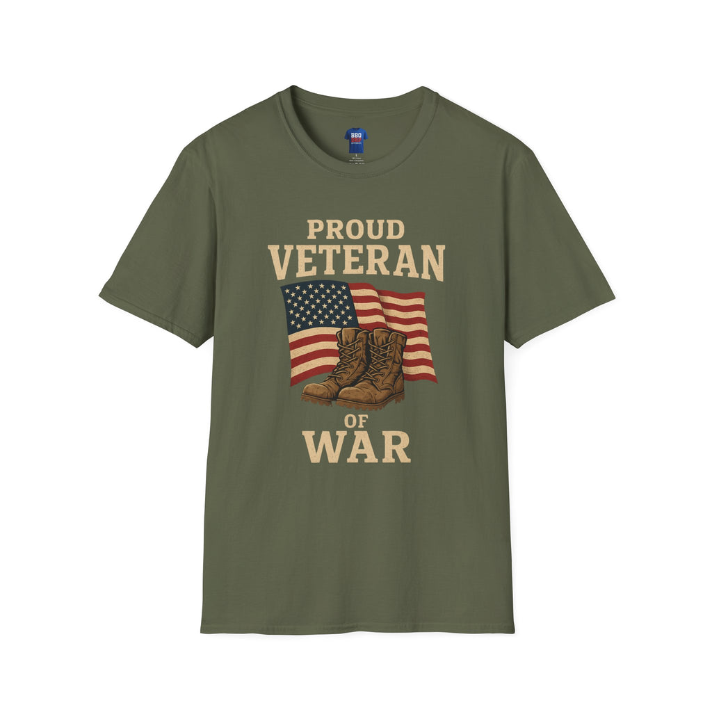 Proud Veteran T-Shirt: Patriotic Unisex Softstyle T-Shirt