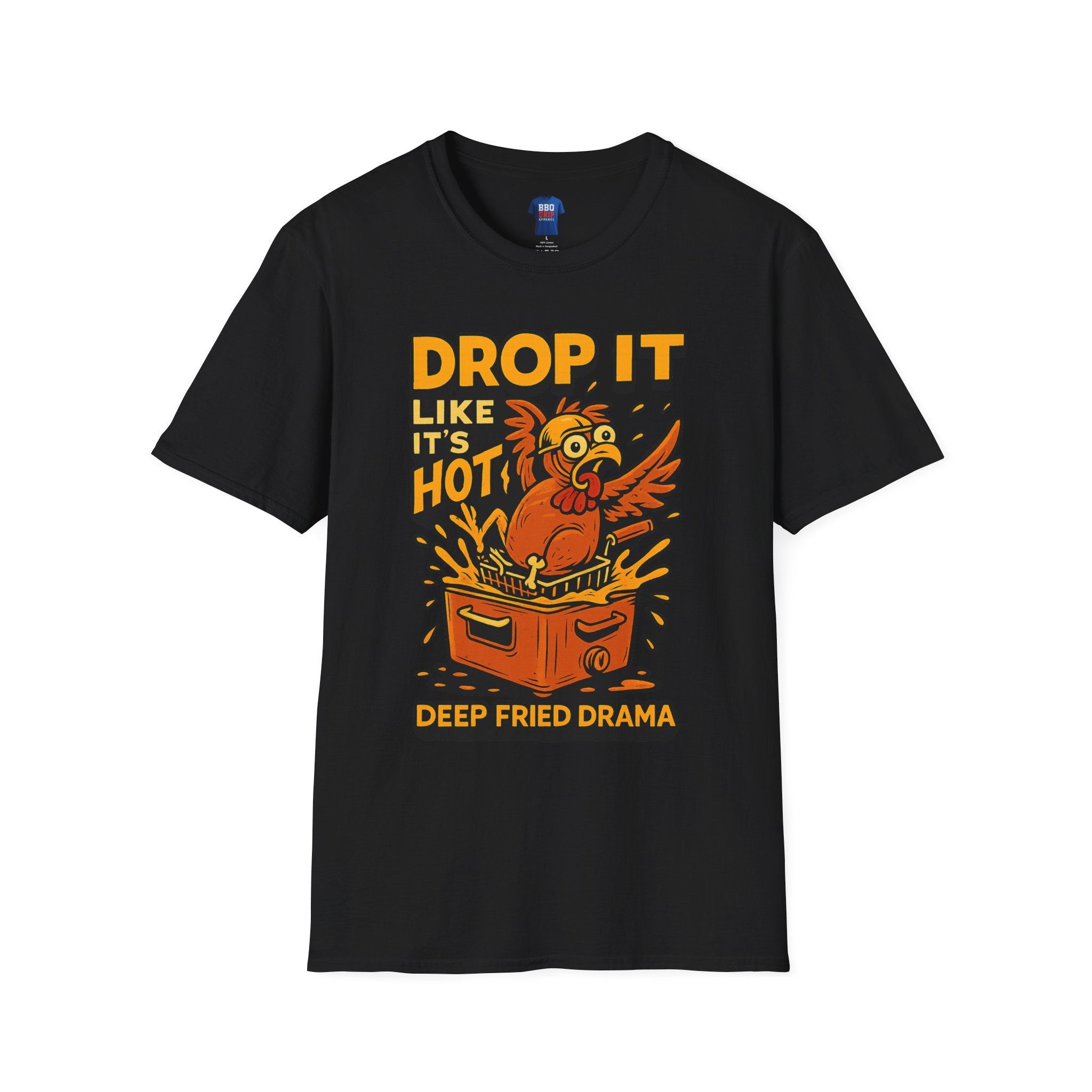 Deep Fried Turkey Humor: Drop It Like It's Hot, Bbq Tee, Pitmaster, BBQ Dad, Bbq Mom, Bbq Cook, Griller T-shirt, Unisex Softstyle T-Shirt