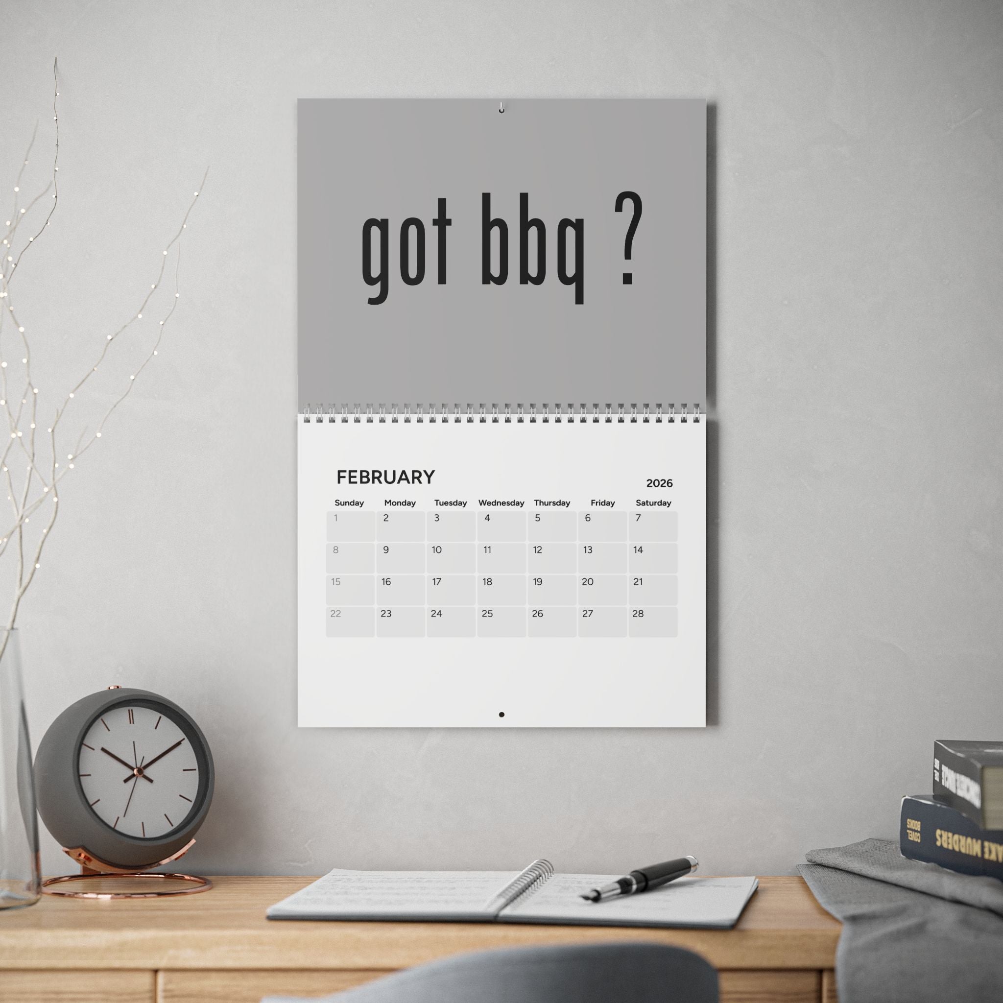 2026 BBQ Wall Calendar