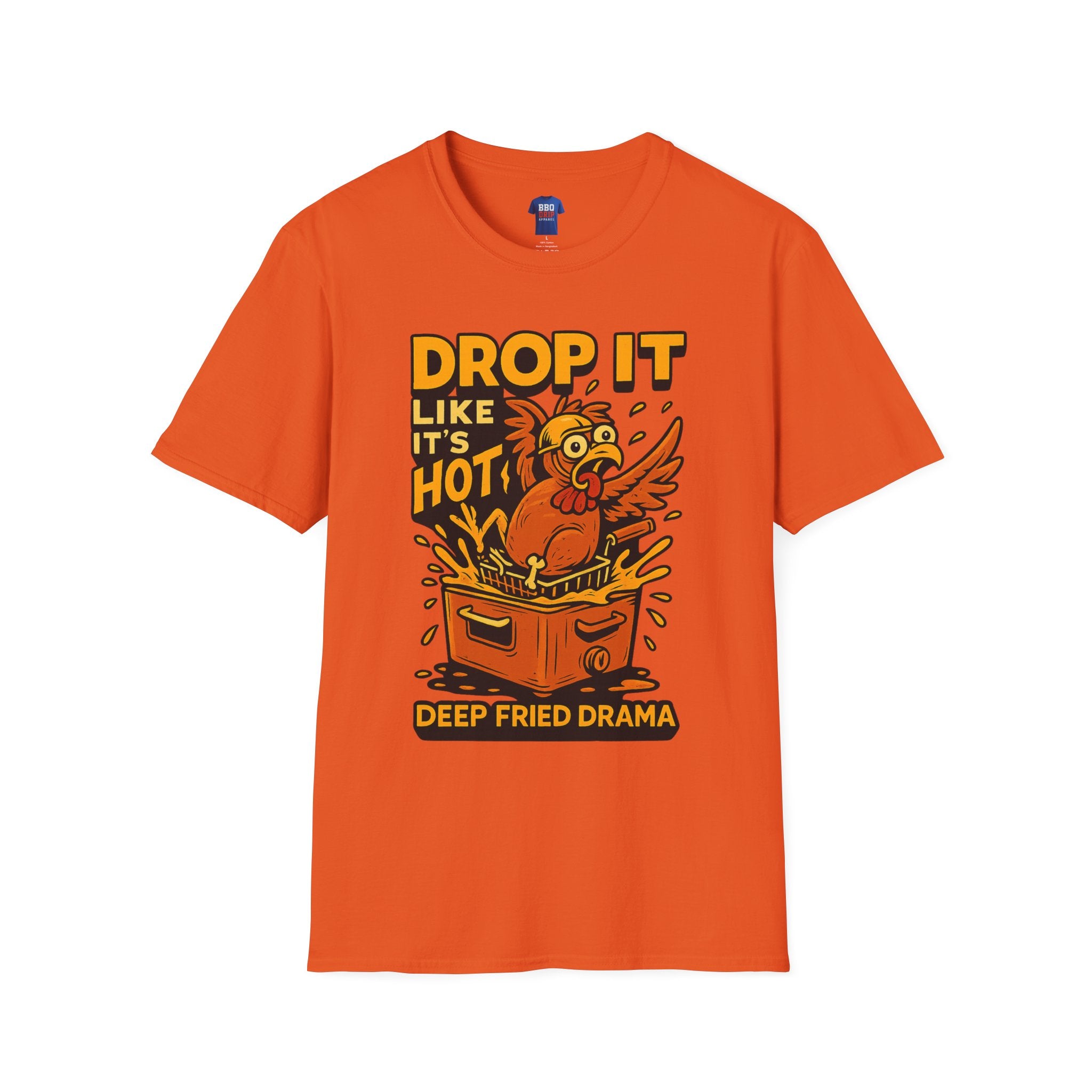 Deep Fried Turkey Humor: Drop It Like It's Hot, Bbq Tee, Pitmaster, BBQ Dad, Bbq Mom, Bbq Cook, Griller T-shirt, Unisex Softstyle T-Shirt