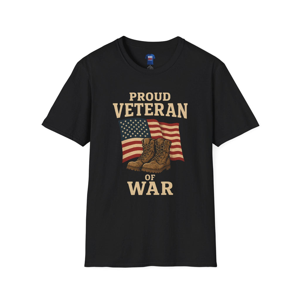 Proud Veteran T-Shirt: Patriotic Unisex Softstyle T-Shirt