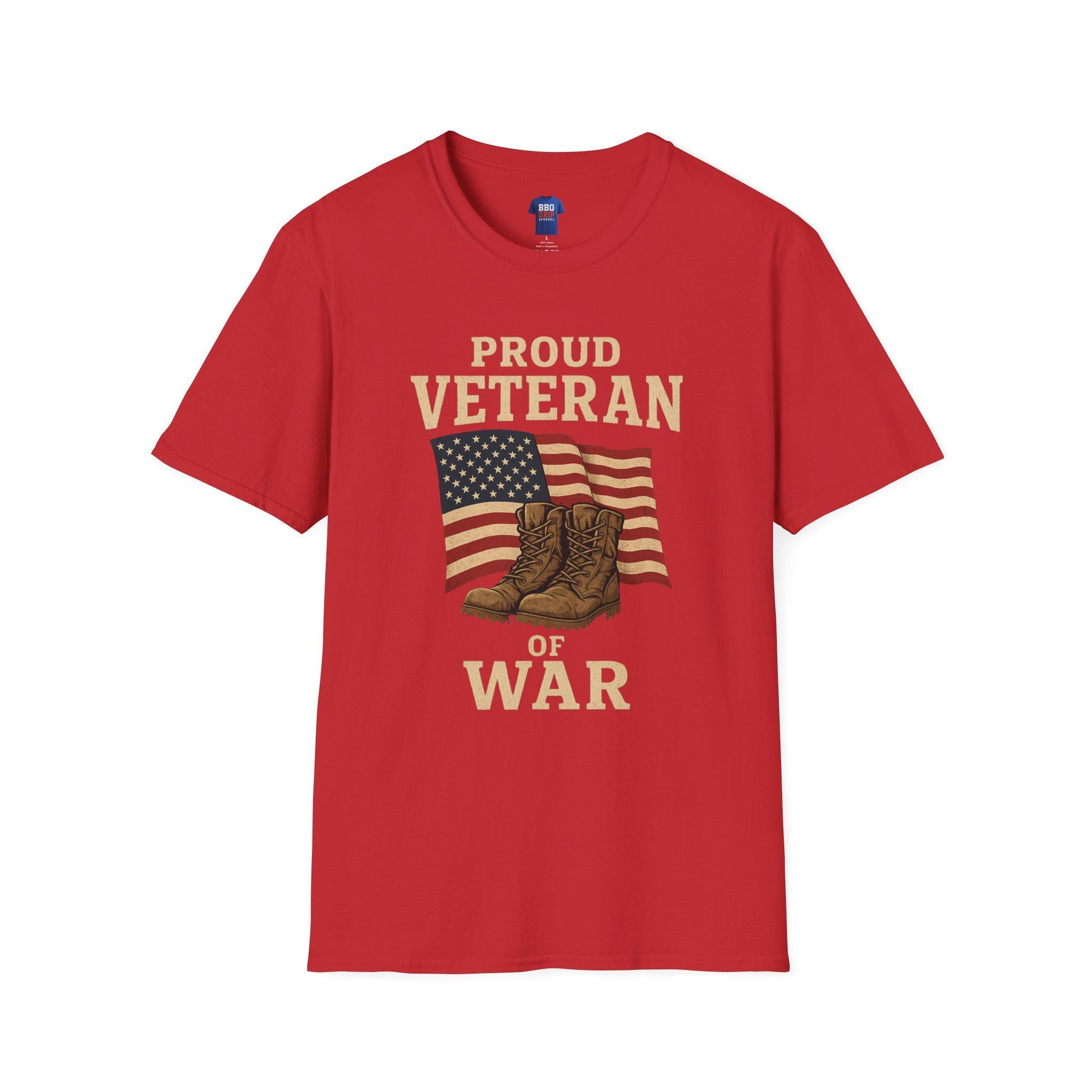 Proud Veteran T-Shirt: Patriotic Unisex Softstyle T-Shirt