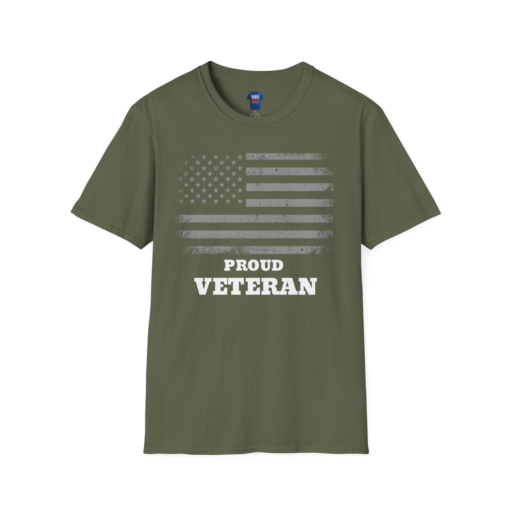 Proud Veteran T-Shirt: Softstyle Cotton Blend War Hero Tee