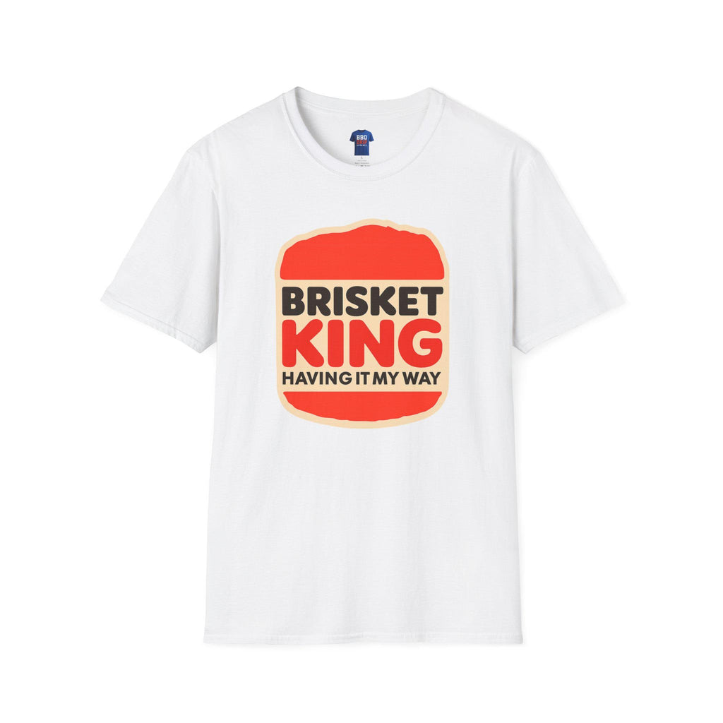 BBQ Humor T-Shirt: Brisket King, Unisex Softstyle T-Shirt