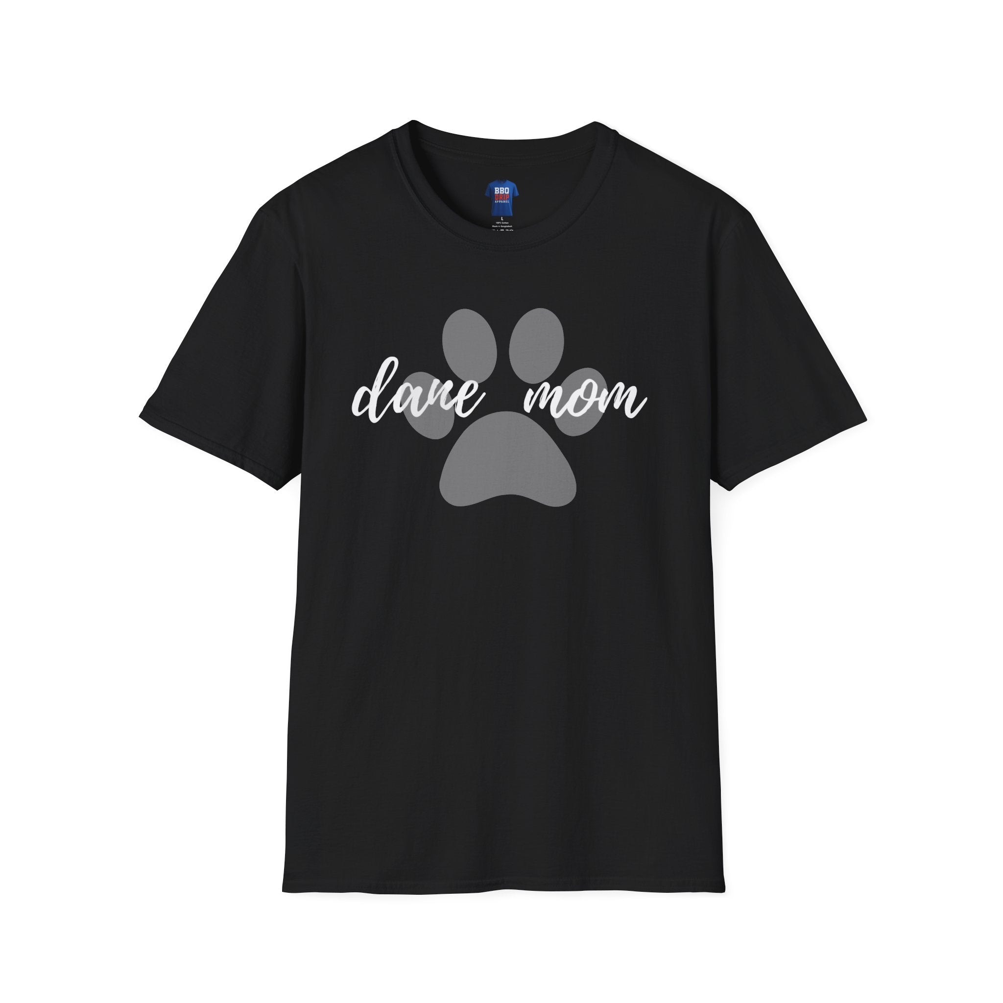Pet Lover T-Shirt: Dane Mom, Unisex Softstyle T-Shirt