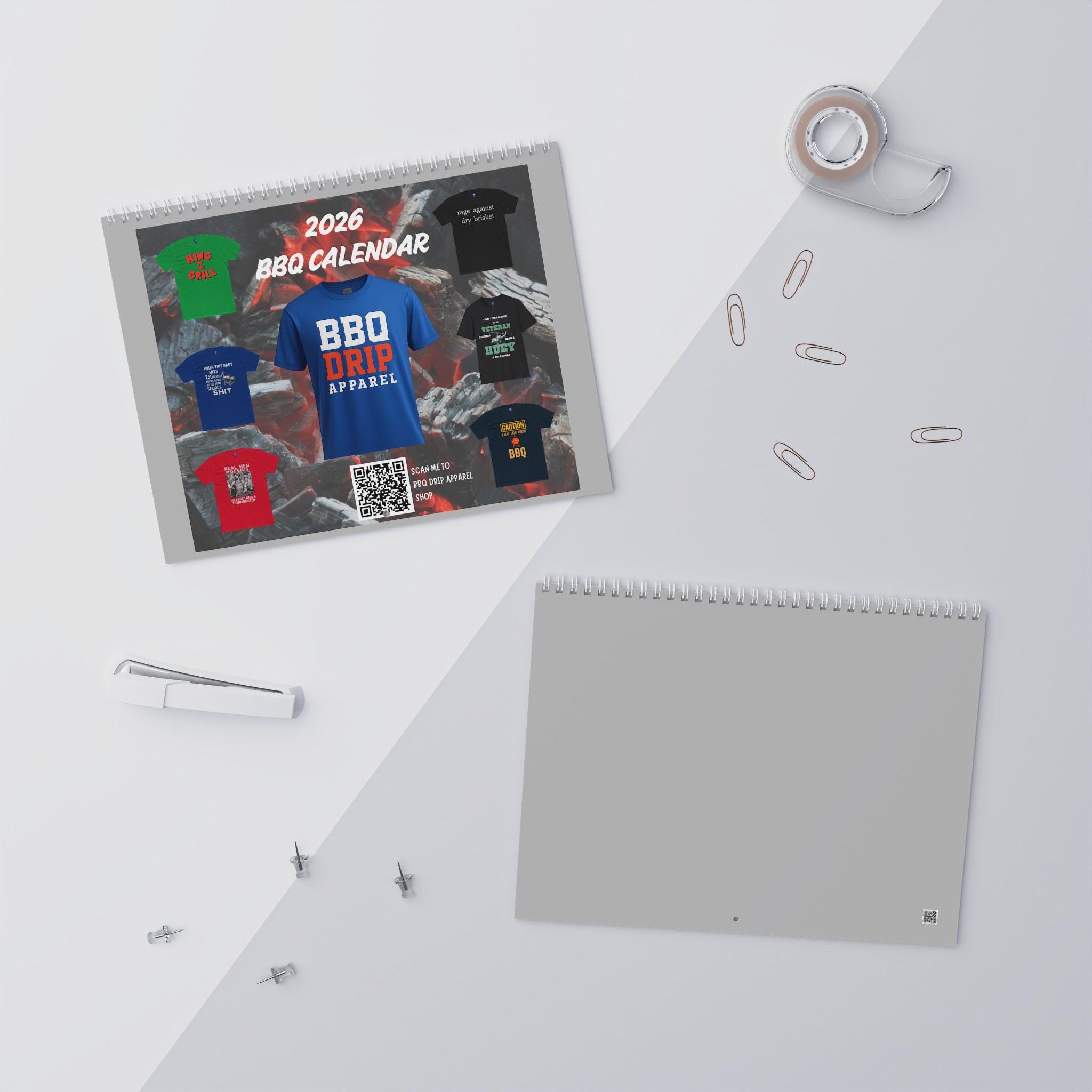 2026 BBQ Drip Wall Calendar: Smoke & Style