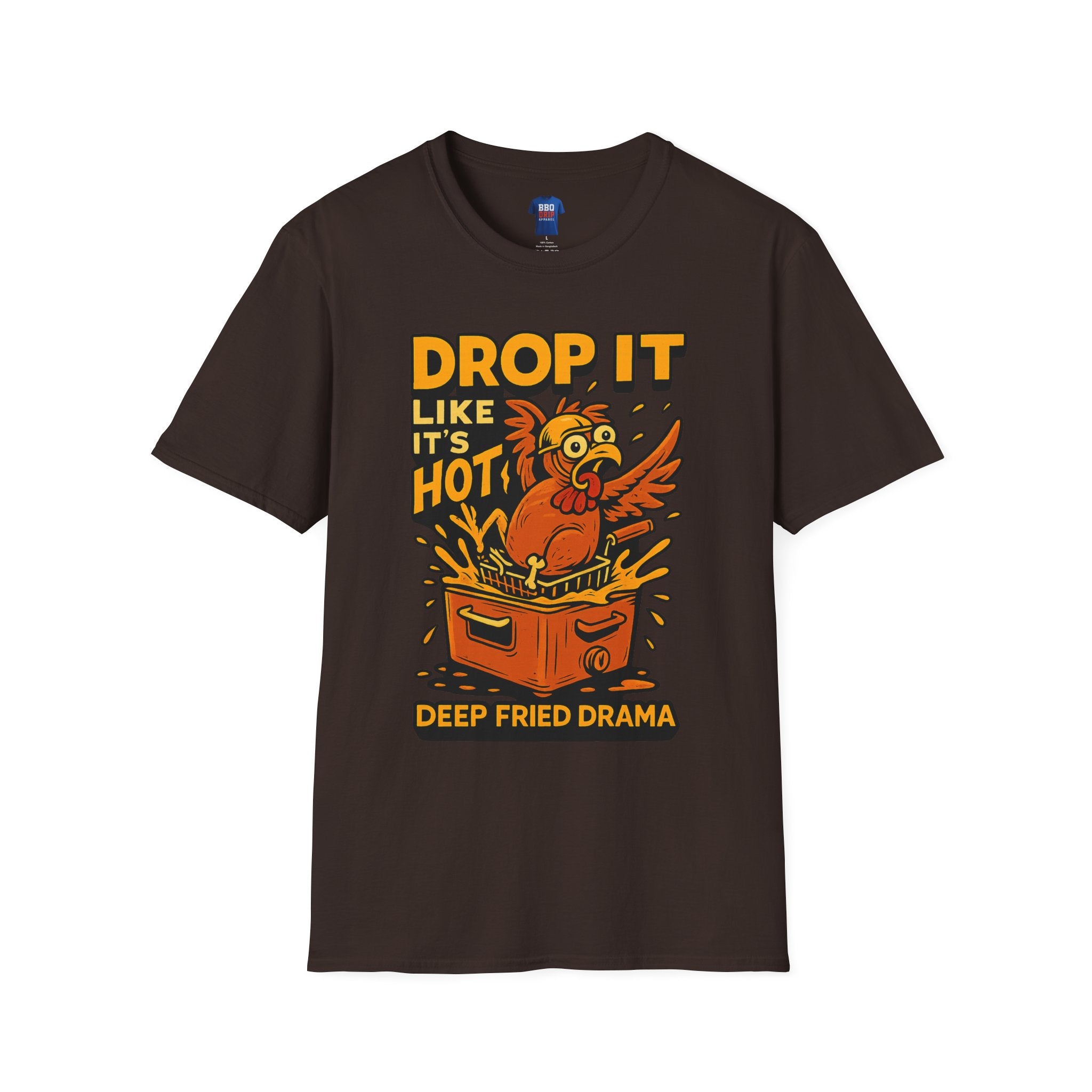 Deep Fried Turkey Humor: Drop It Like It's Hot, Bbq Tee, Pitmaster, BBQ Dad, Bbq Mom, Bbq Cook, Griller T-shirt, Unisex Softstyle T-Shirt