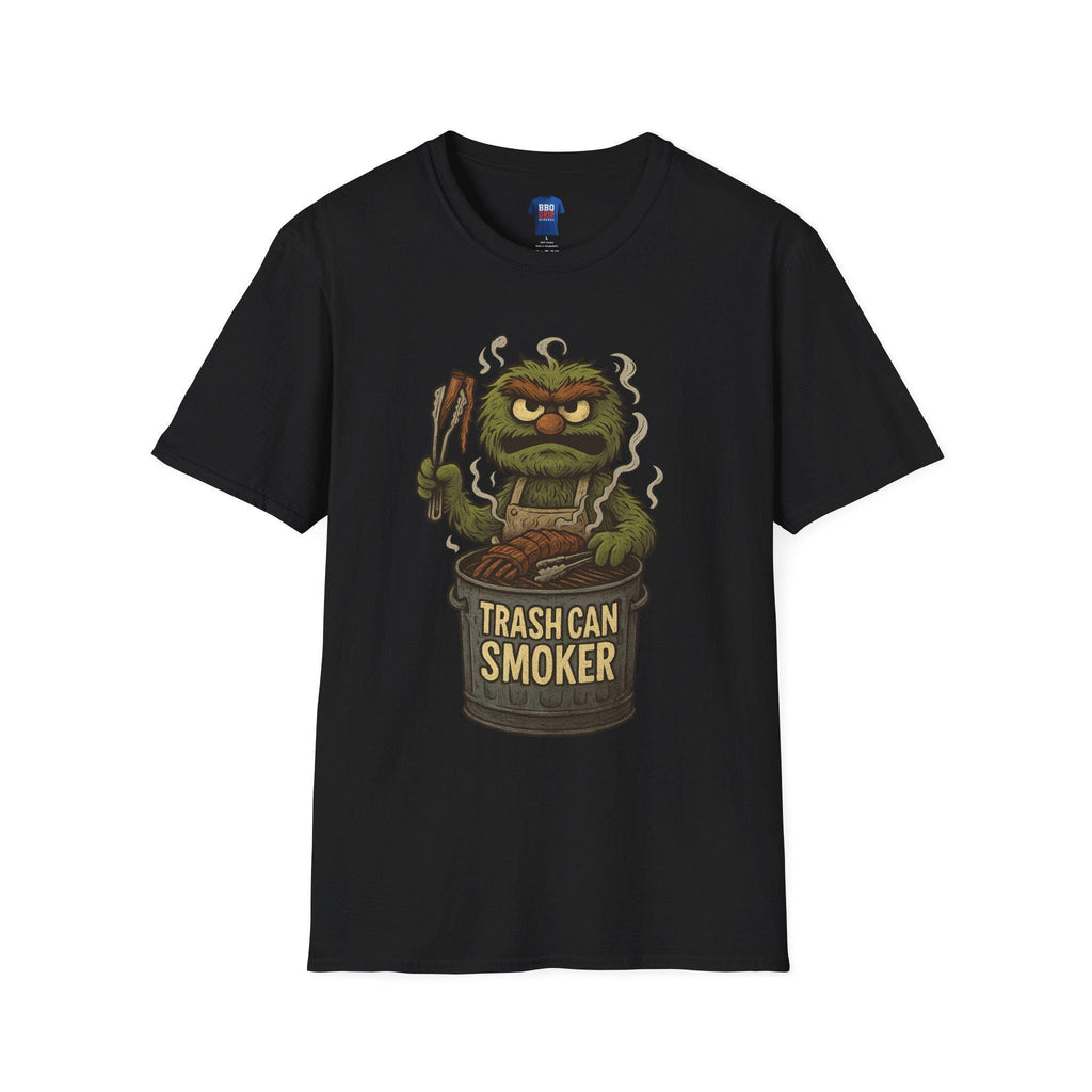 BBQ Humor T-Shirt: Trash Can Smoker, Pitmaster Dad Tee