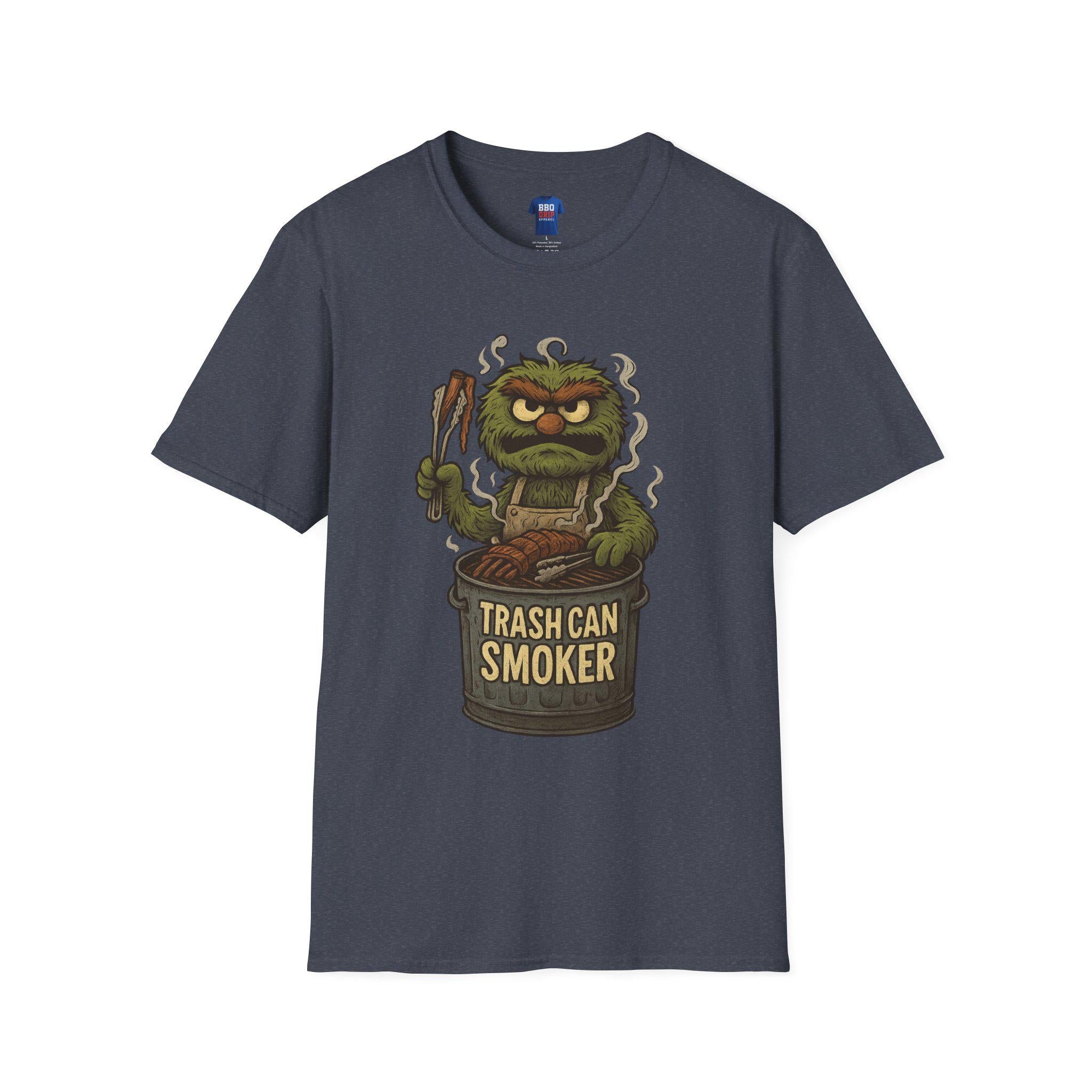 BBQ Humor T-Shirt: Trash Can Smoker, Pitmaster Dad Tee