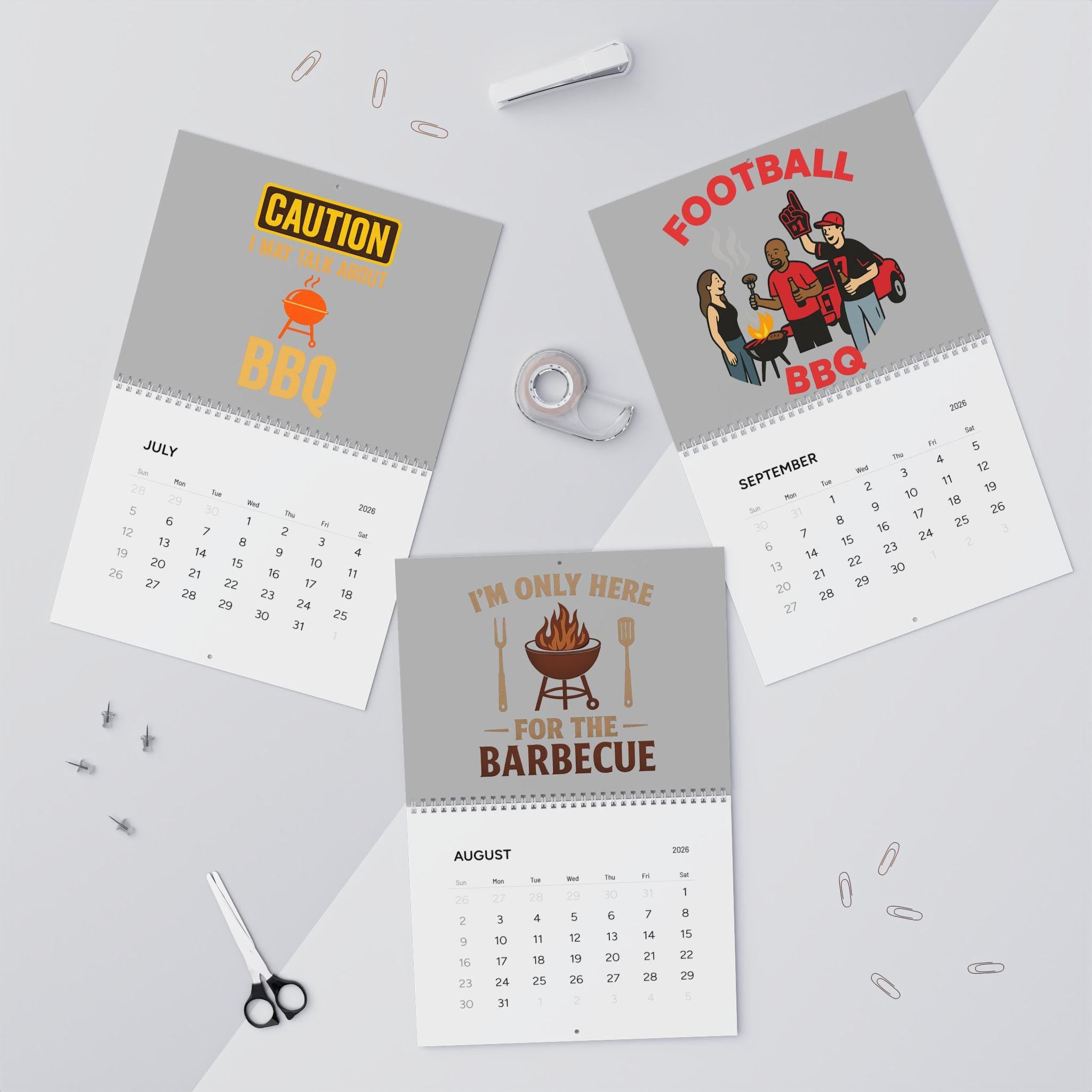 2026 BBQ Drip Wall Calendar: Smoke & Style