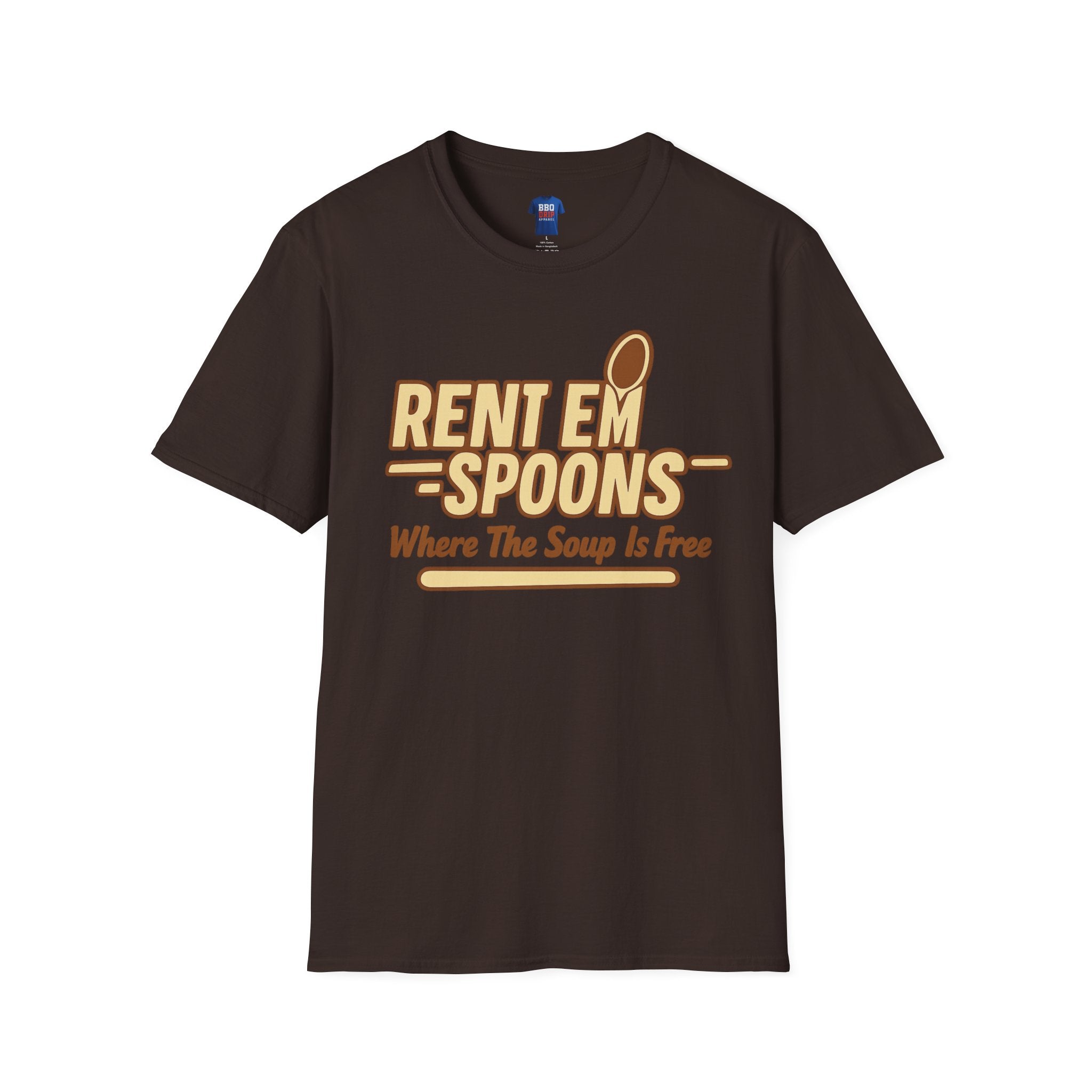 Sitcom TV Humor T-Shirt: Rent Em Spoons T-Shirt, Unisex Softstyle T-Shirt