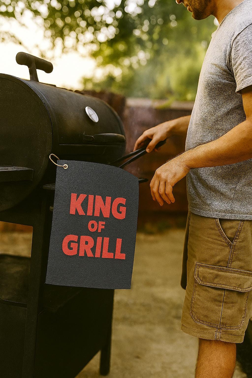 King of the Grill, BBQ, Pitmaster, Grilling Golf Towels