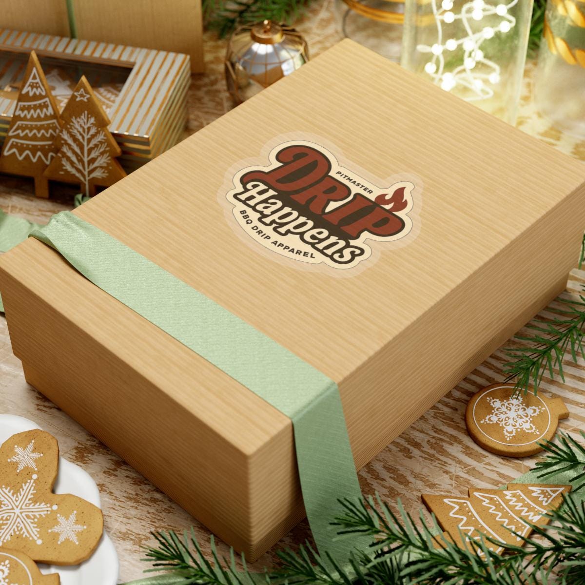 BBQ Humor Sticker - Drip Happens Kiss-Cut Stickers