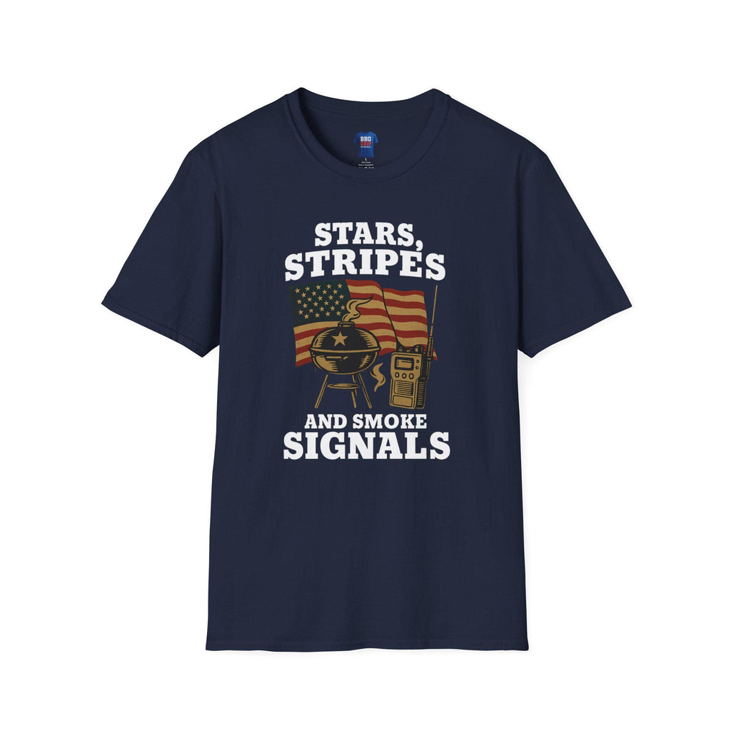 Proud Veteran T-Shirt: Stars, Stripes, And Smoke Signals, Unisex Softstyle T-Shirt